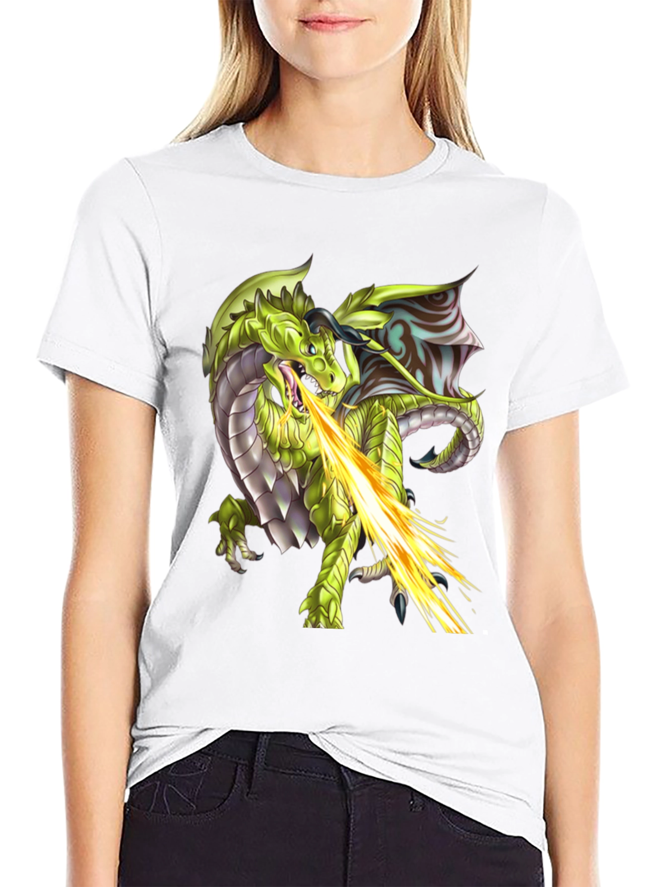 Dragon Fire Graphic T-Shirt - Black