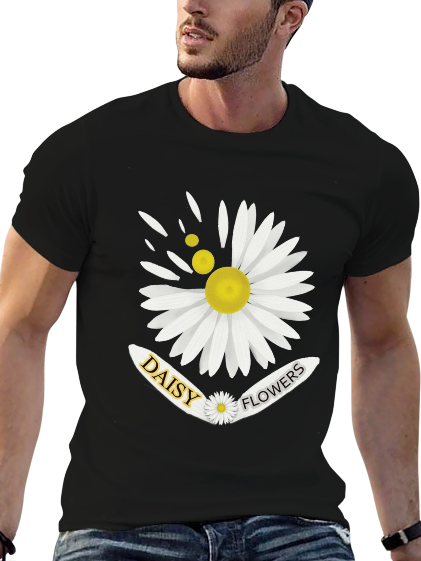 Daisy Flowers Graphic Print T-Shirt