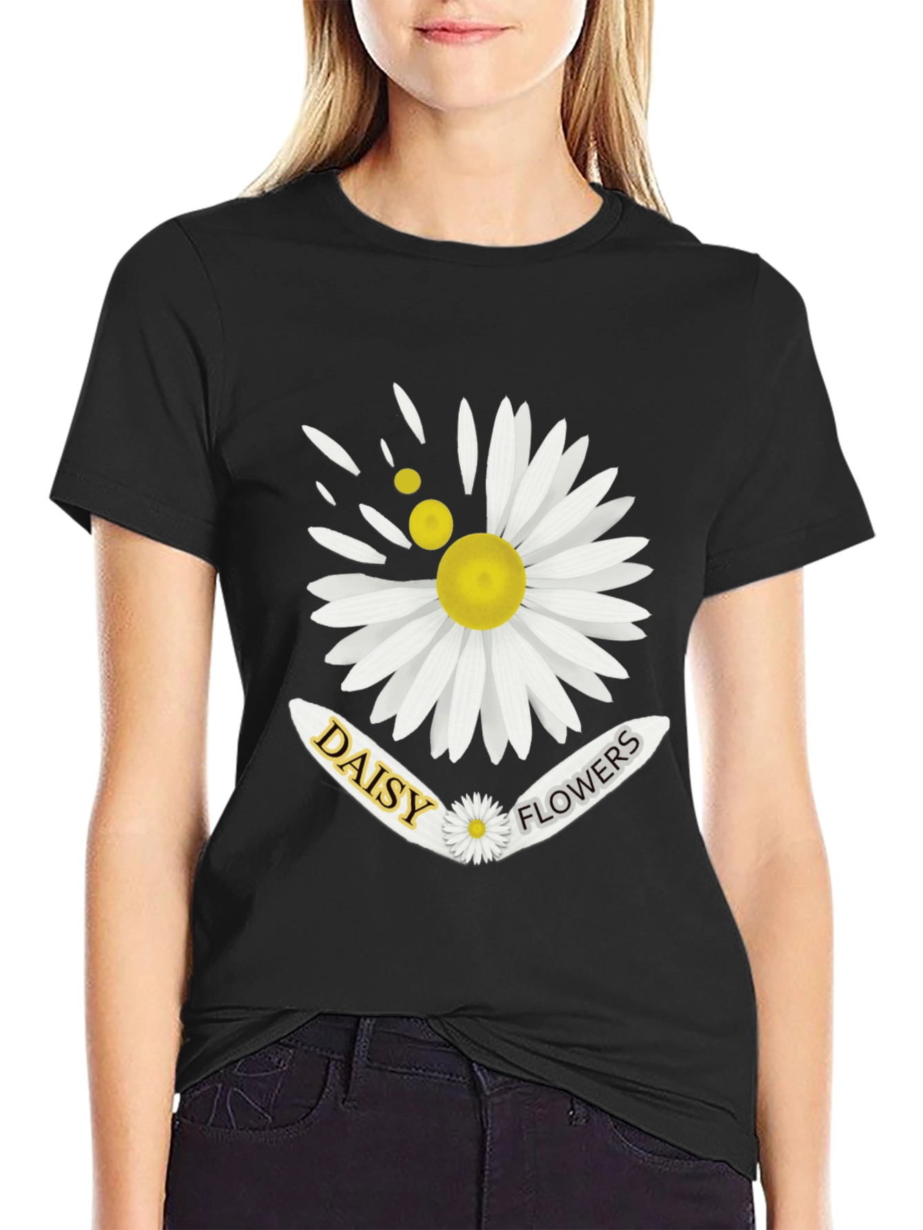 Daisy Flowers Graphic Print T-Shirt