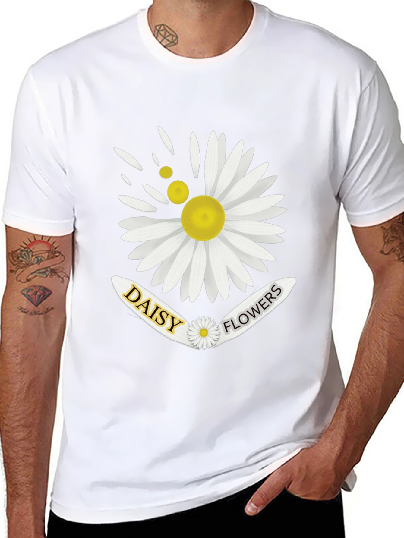 Daisy Flowers Graphic Print T-Shirt
