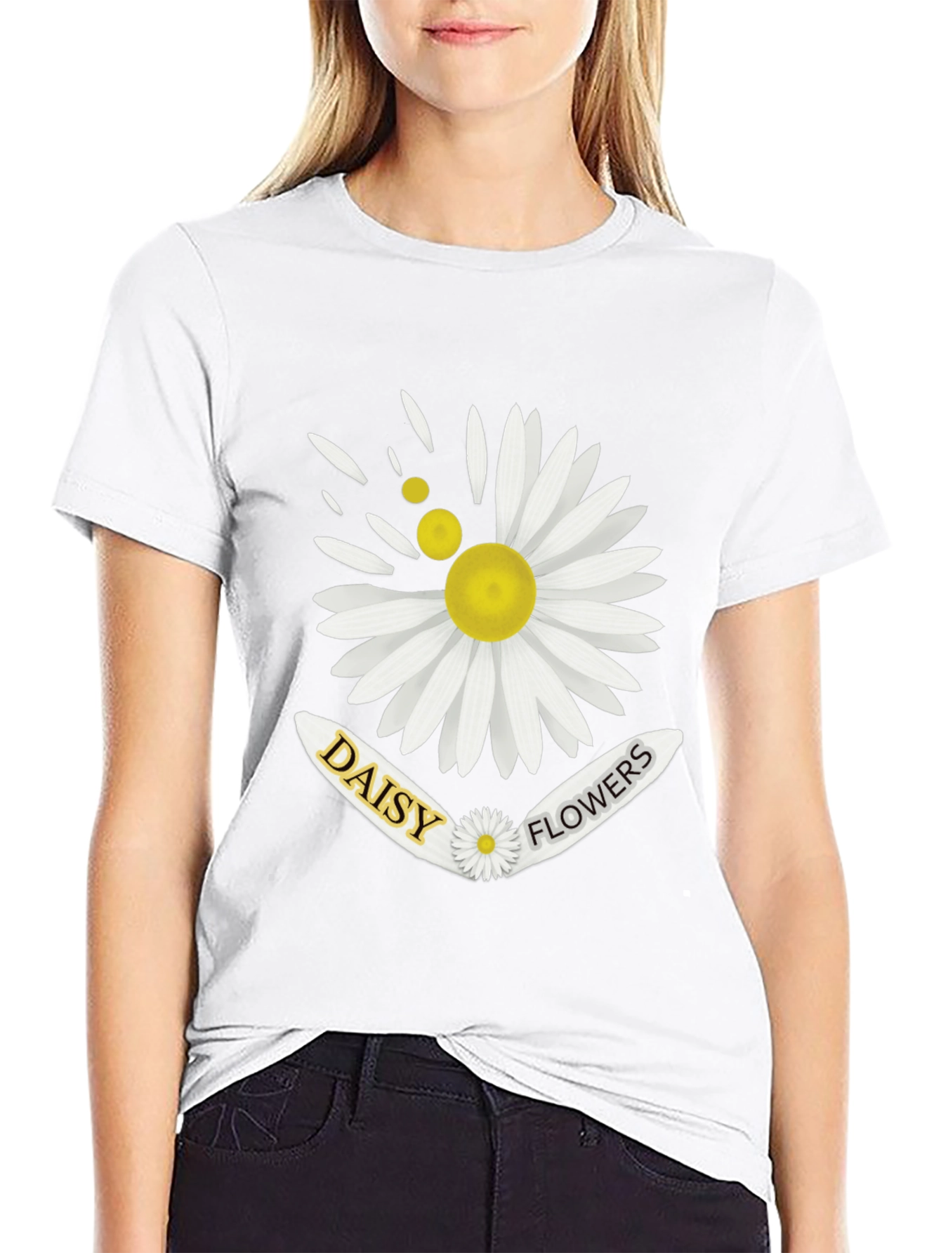 Daisy Flowers Graphic Print T-Shirt