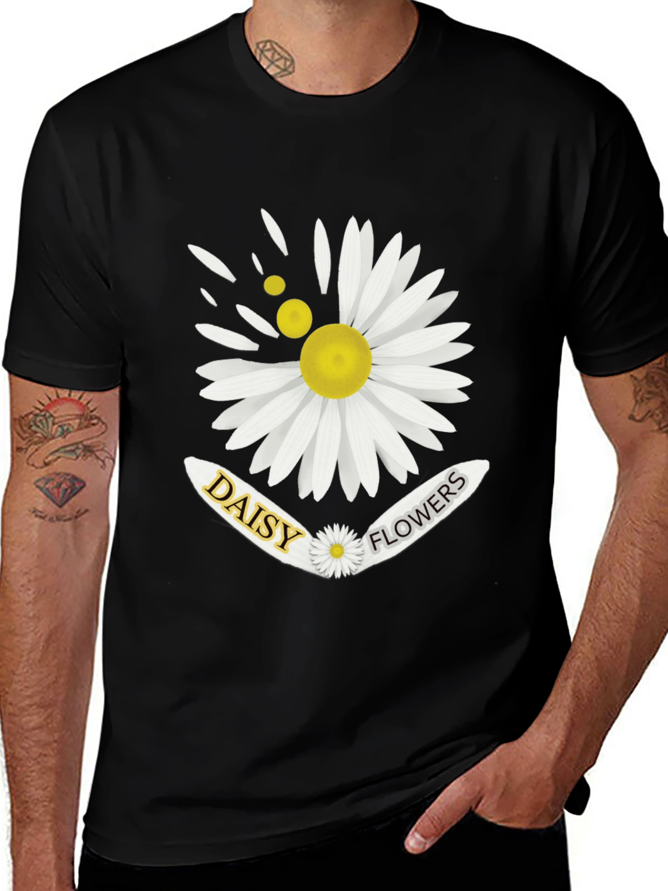 Daisy Flowers Graphic Print T-Shirt