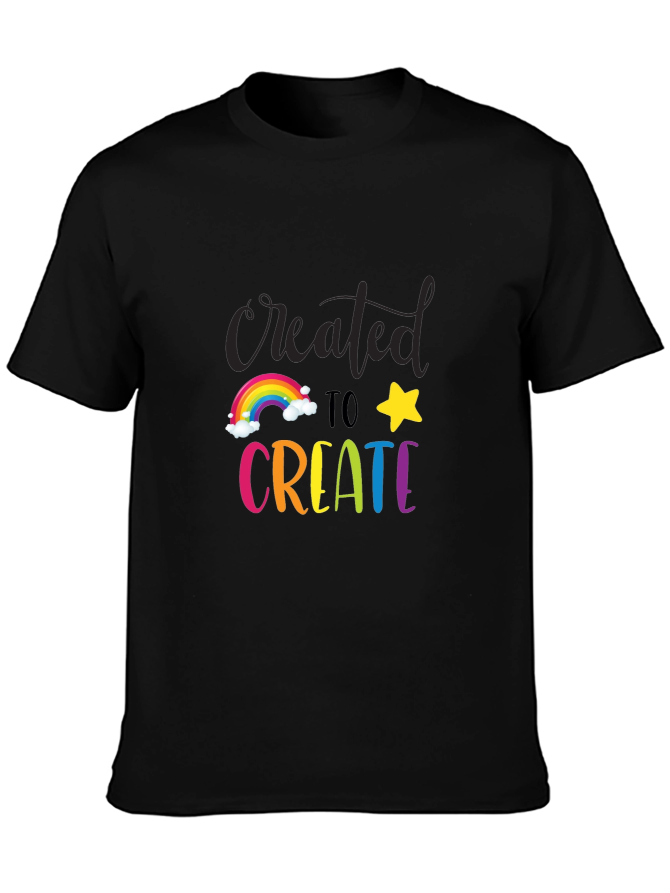 Created to Create Graphic Tee - Black Cotton Blend