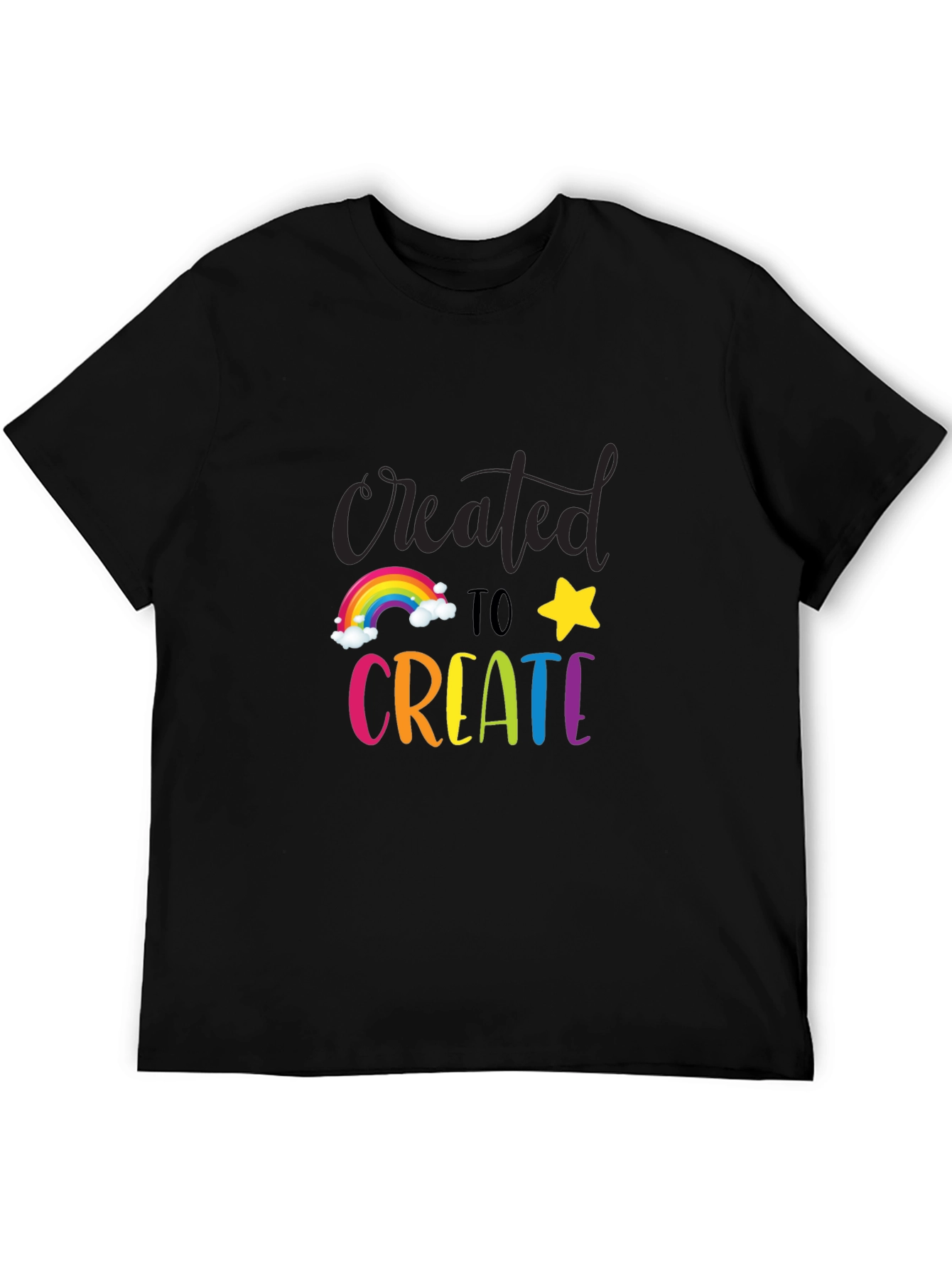 Created to Create Graphic Tee - Black Cotton Blend