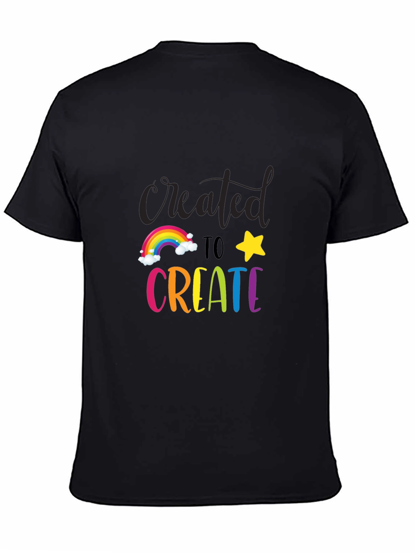 Created to Create Graphic Tee - Black Cotton Blend
