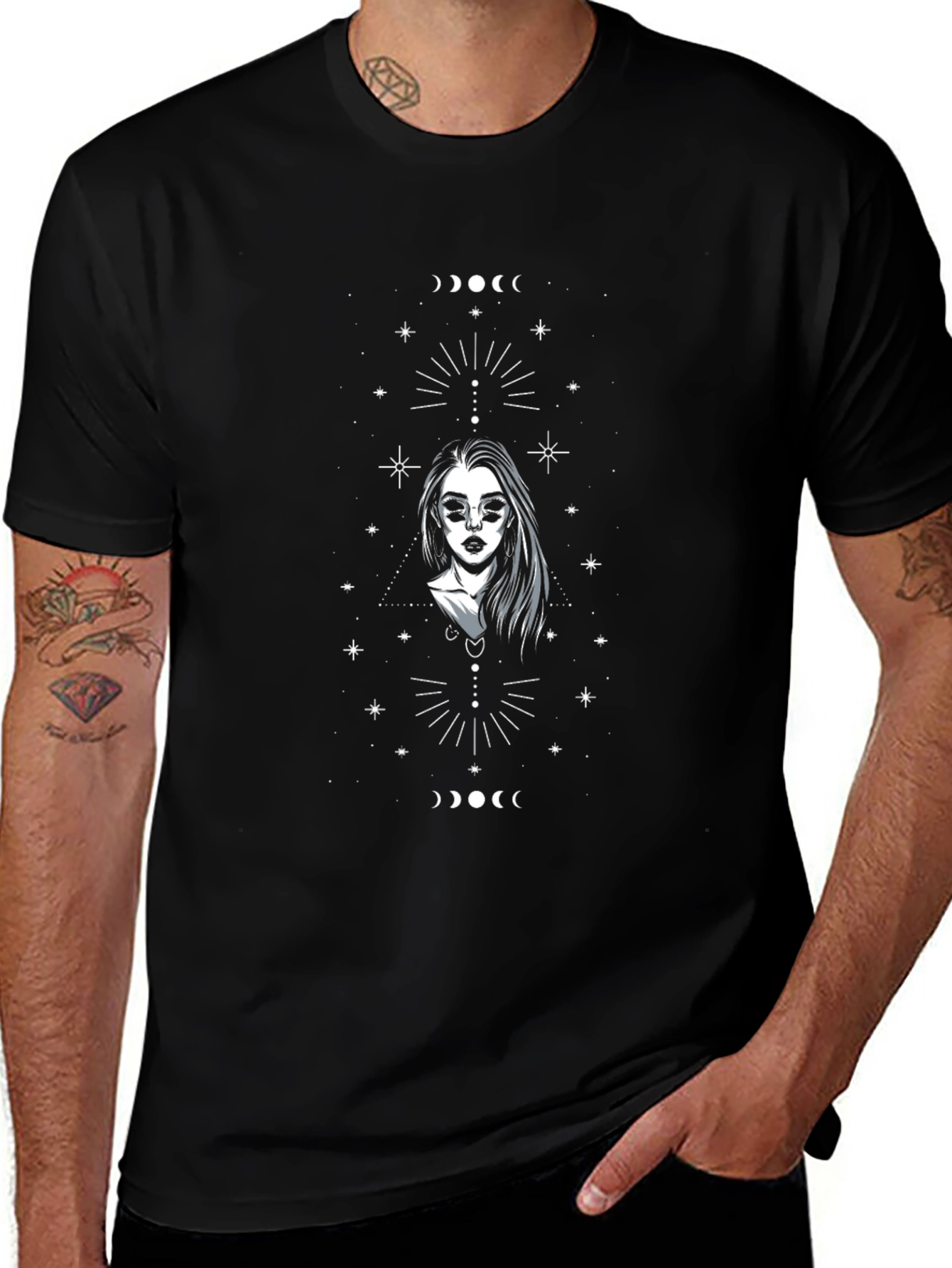 Celestial Mystic Woman Graphic Tee