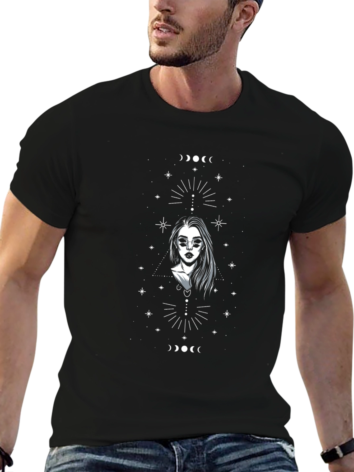 Celestial Mystic Woman Graphic Tee