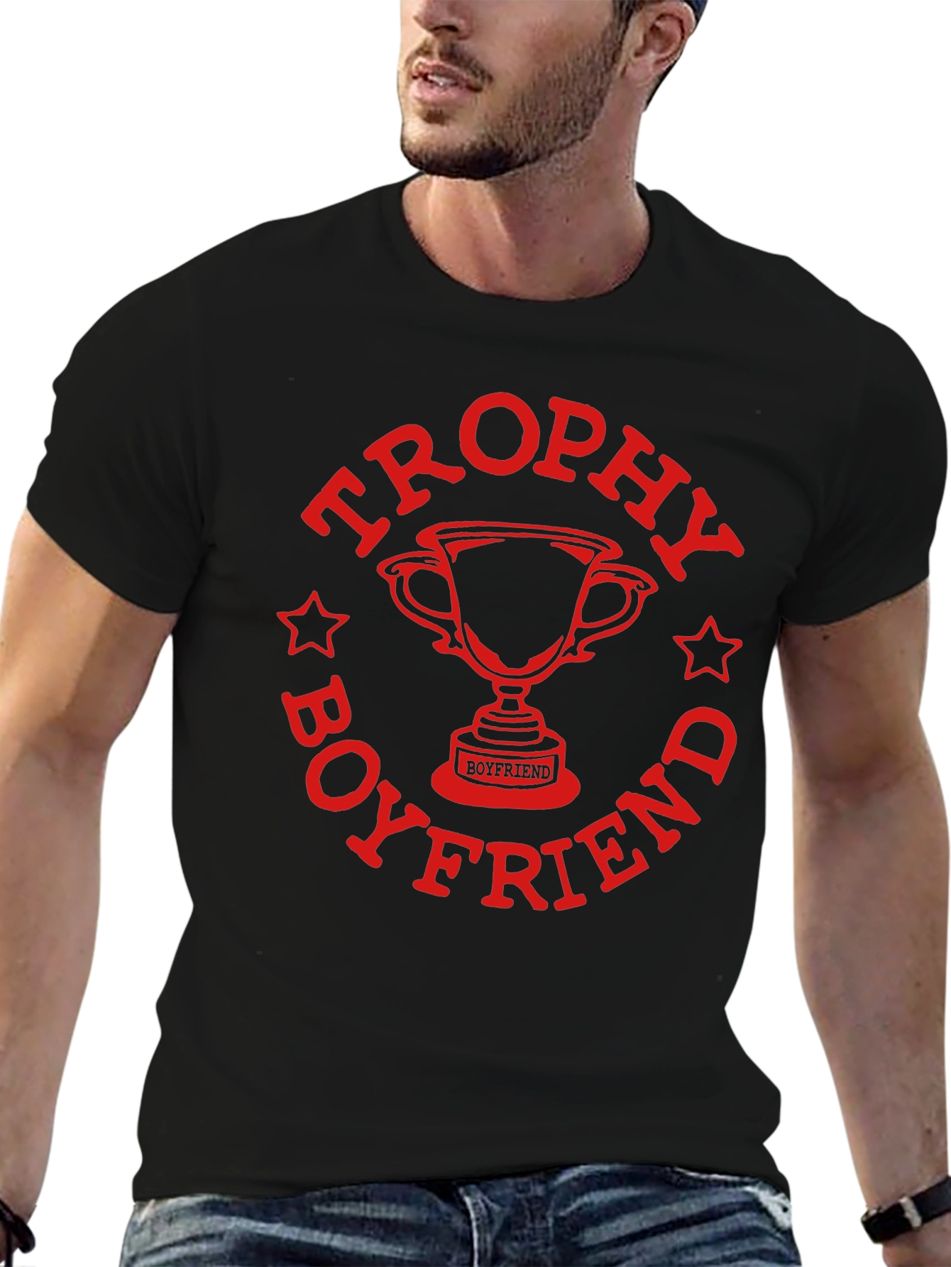 Trophy Boyfriend Graphic Tee - Novelty Gift