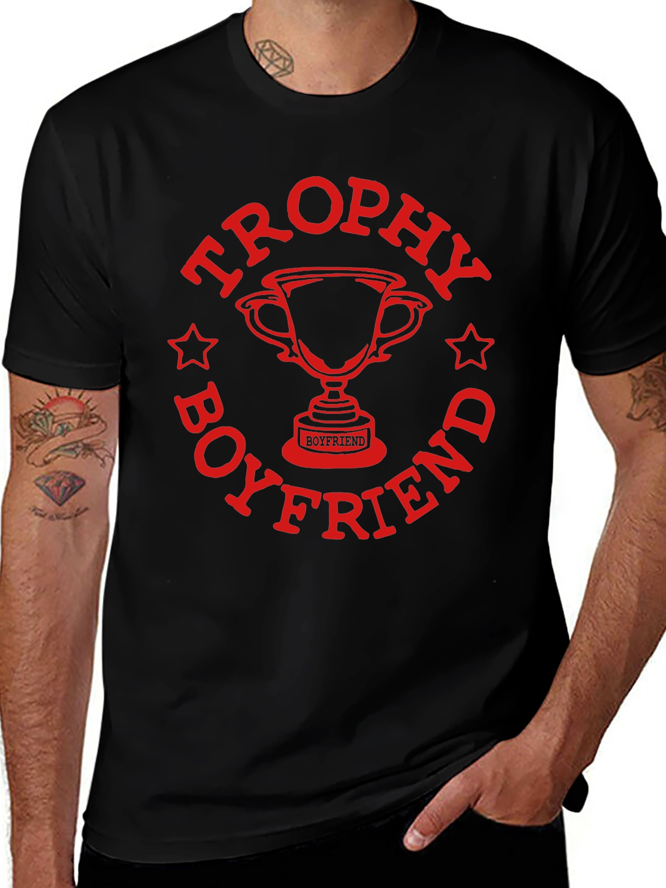 Trophy Boyfriend Graphic Tee - Novelty Gift