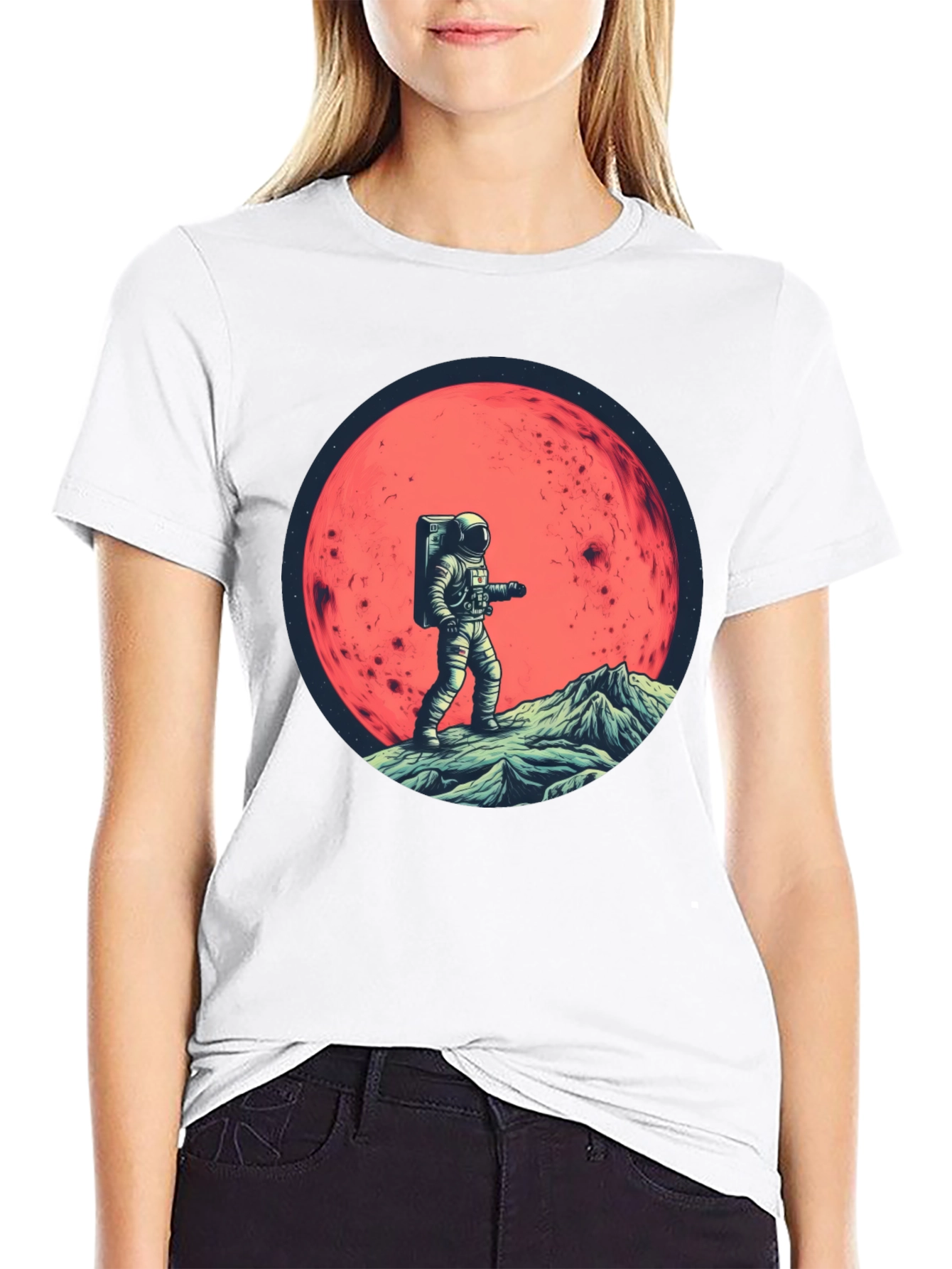 Astronaut on Mars Graphic T-Shirt
