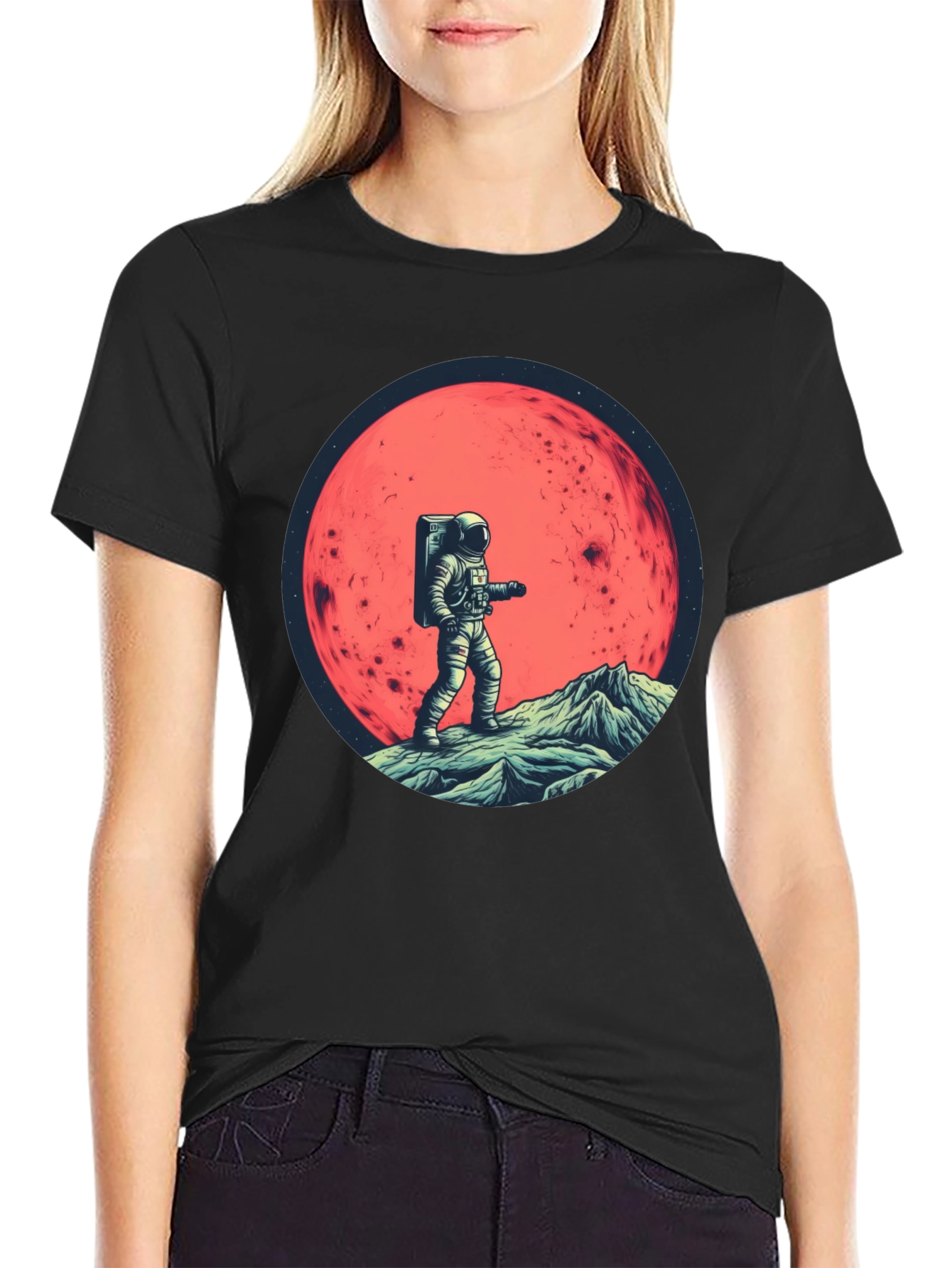 Astronaut on Mars Graphic T-Shirt