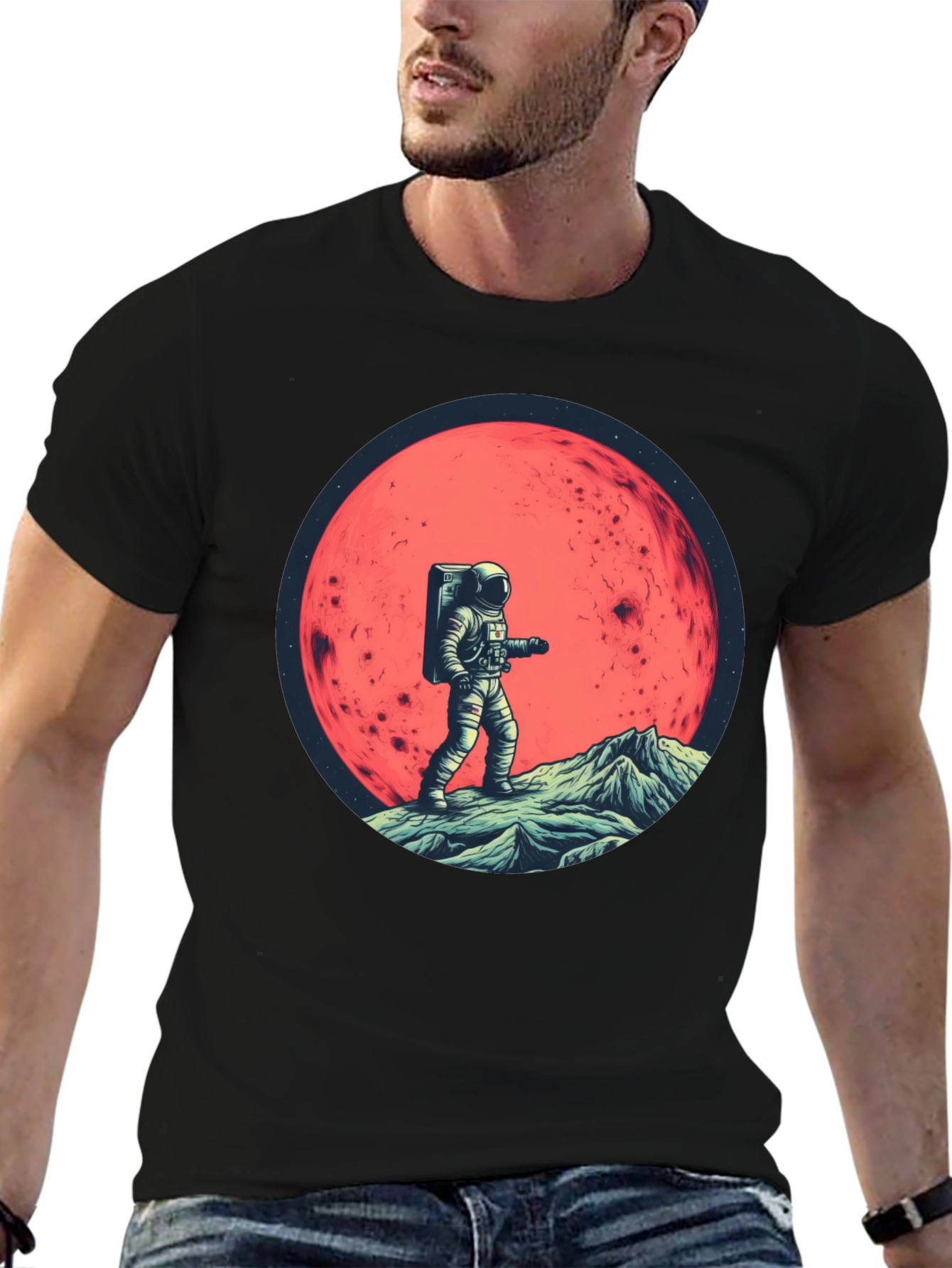 Astronaut on Mars Graphic T-Shirt