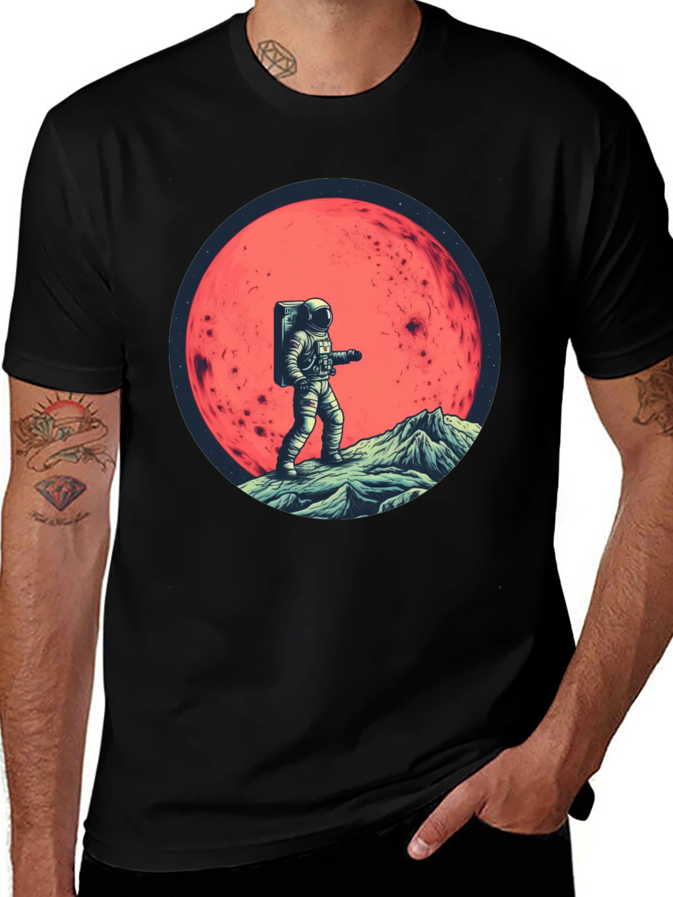Astronaut on Mars Graphic T-Shirt