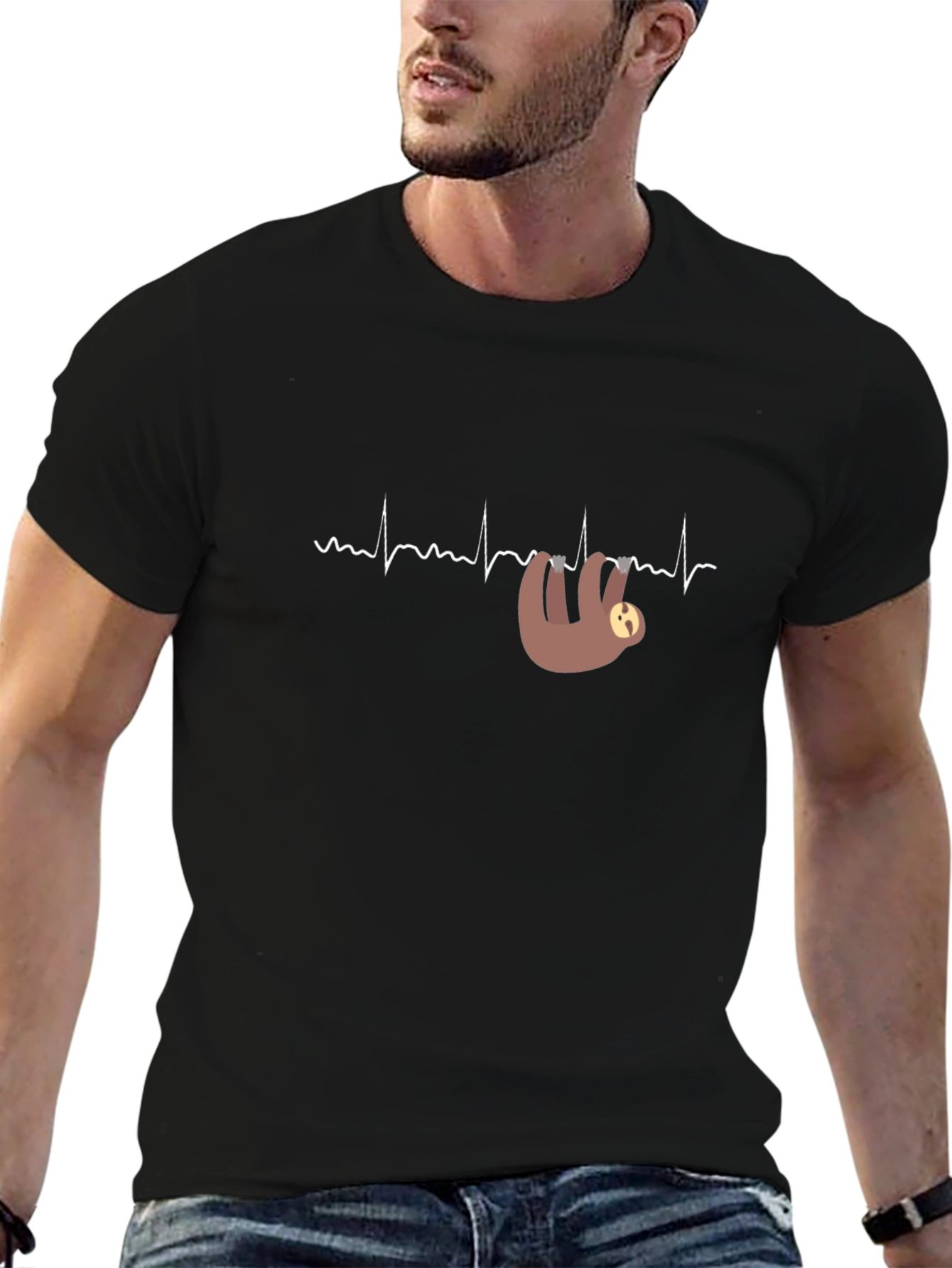 Sloth Heartbeat Graphic T-Shirt
