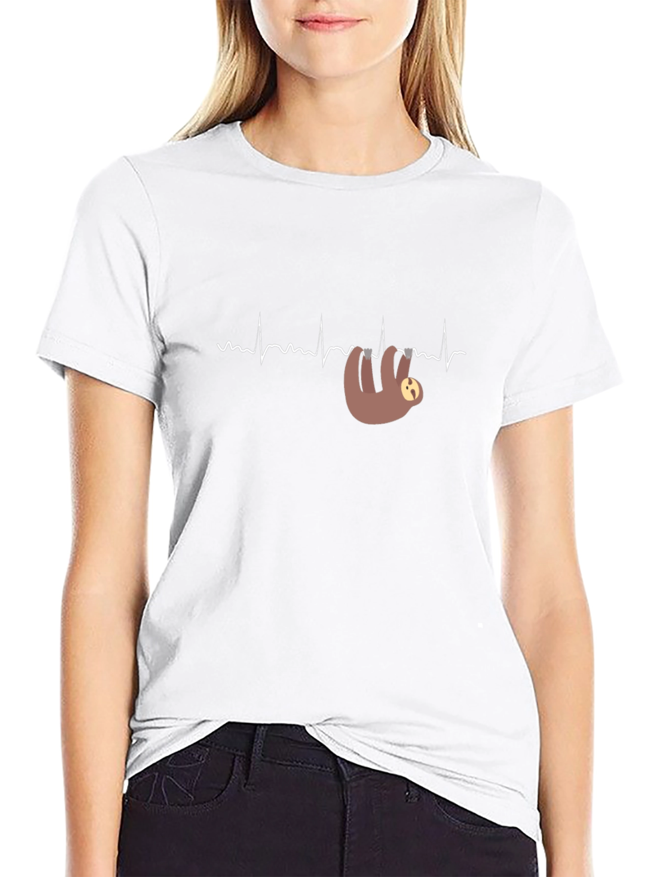 Sloth Heartbeat Graphic T-Shirt