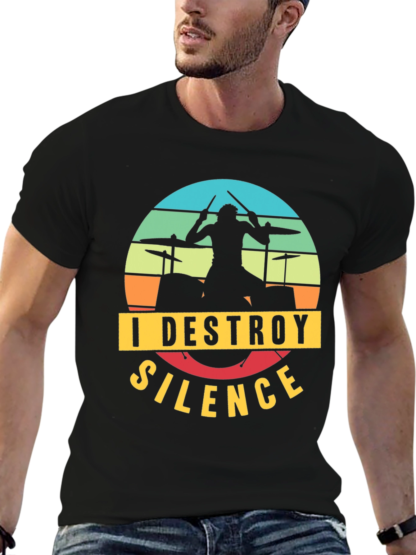 I Destroy Silence Drummer T-Shirt