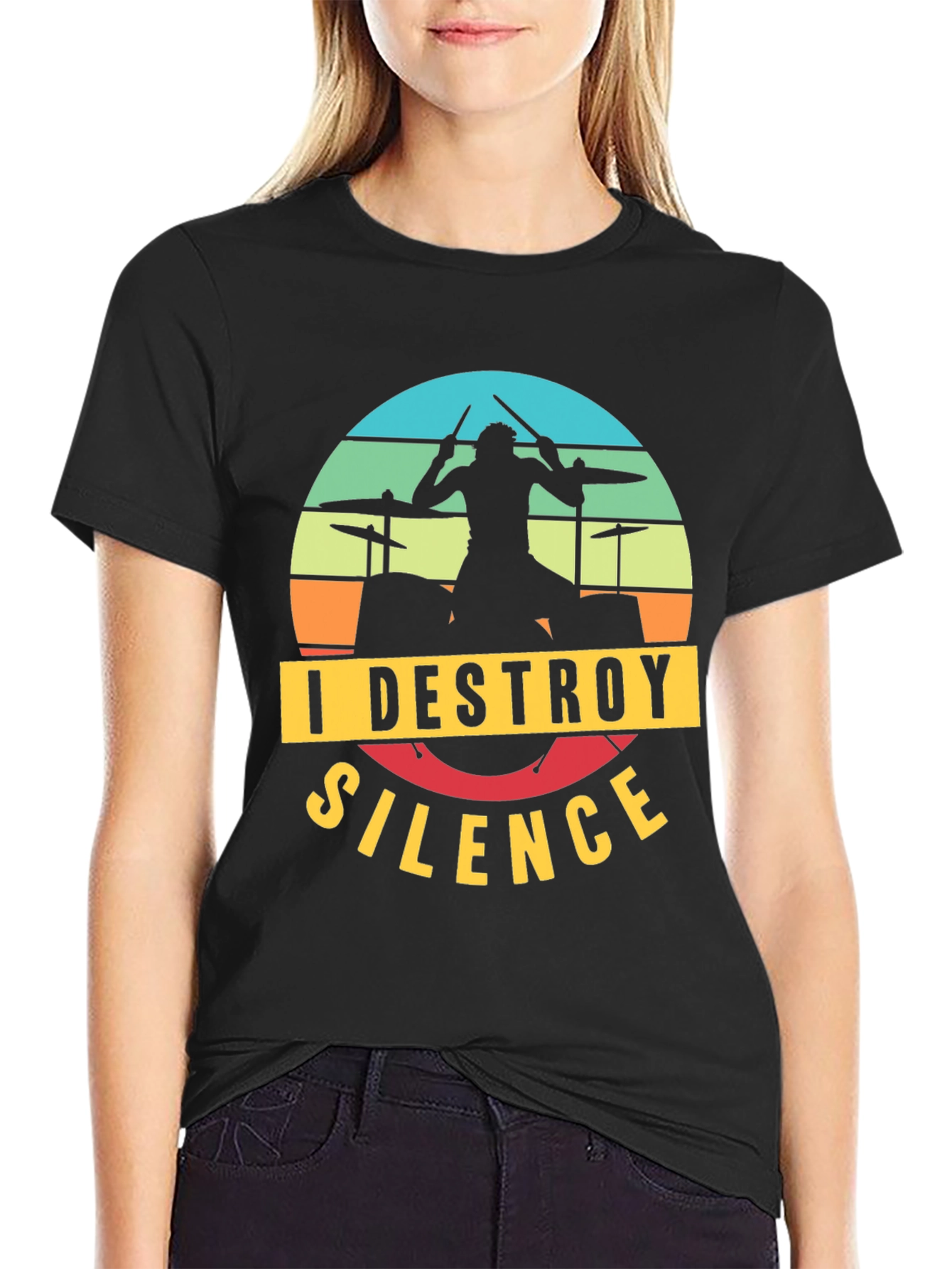 I Destroy Silence Drummer T-Shirt