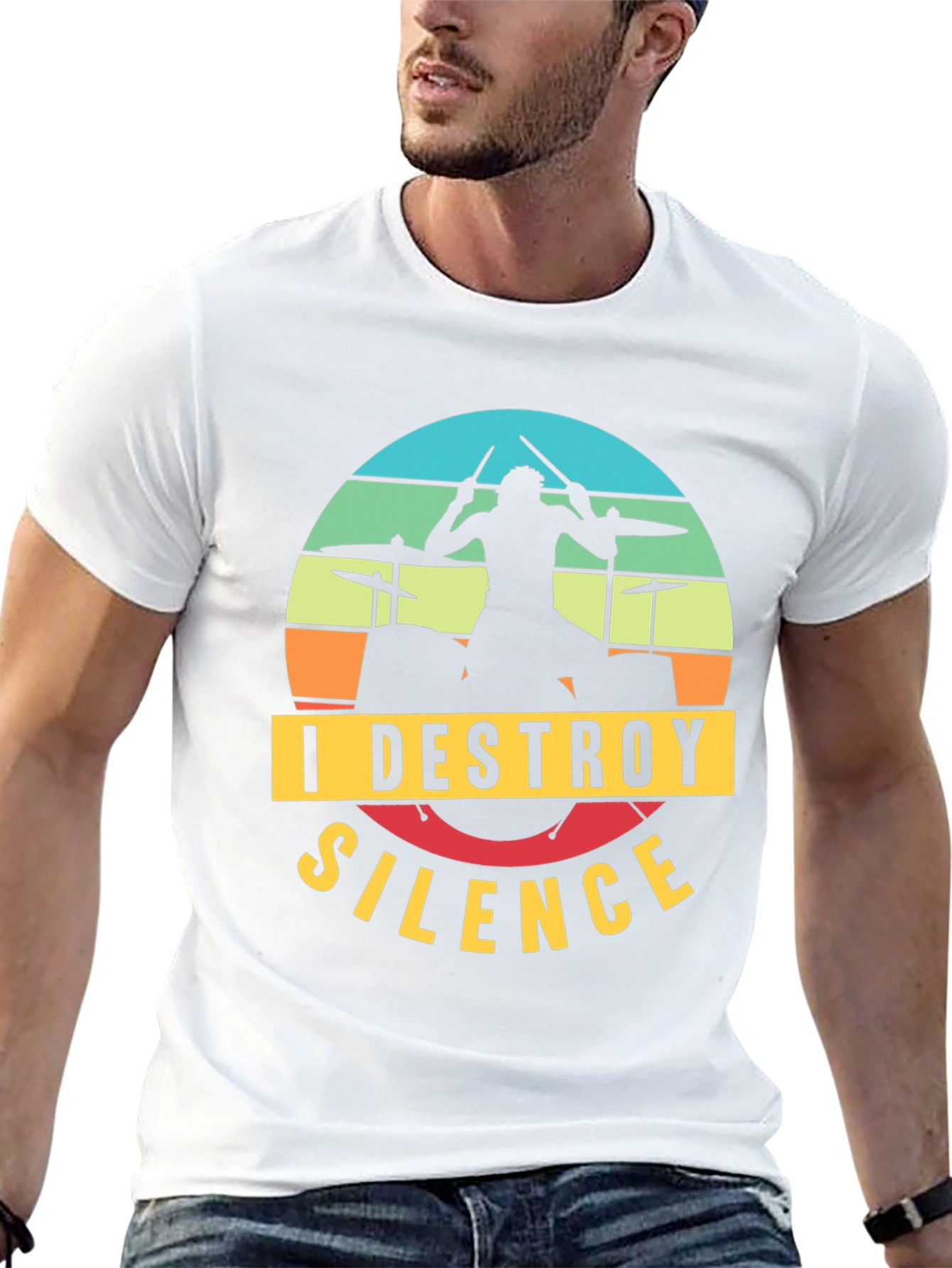I Destroy Silence Drummer T-Shirt