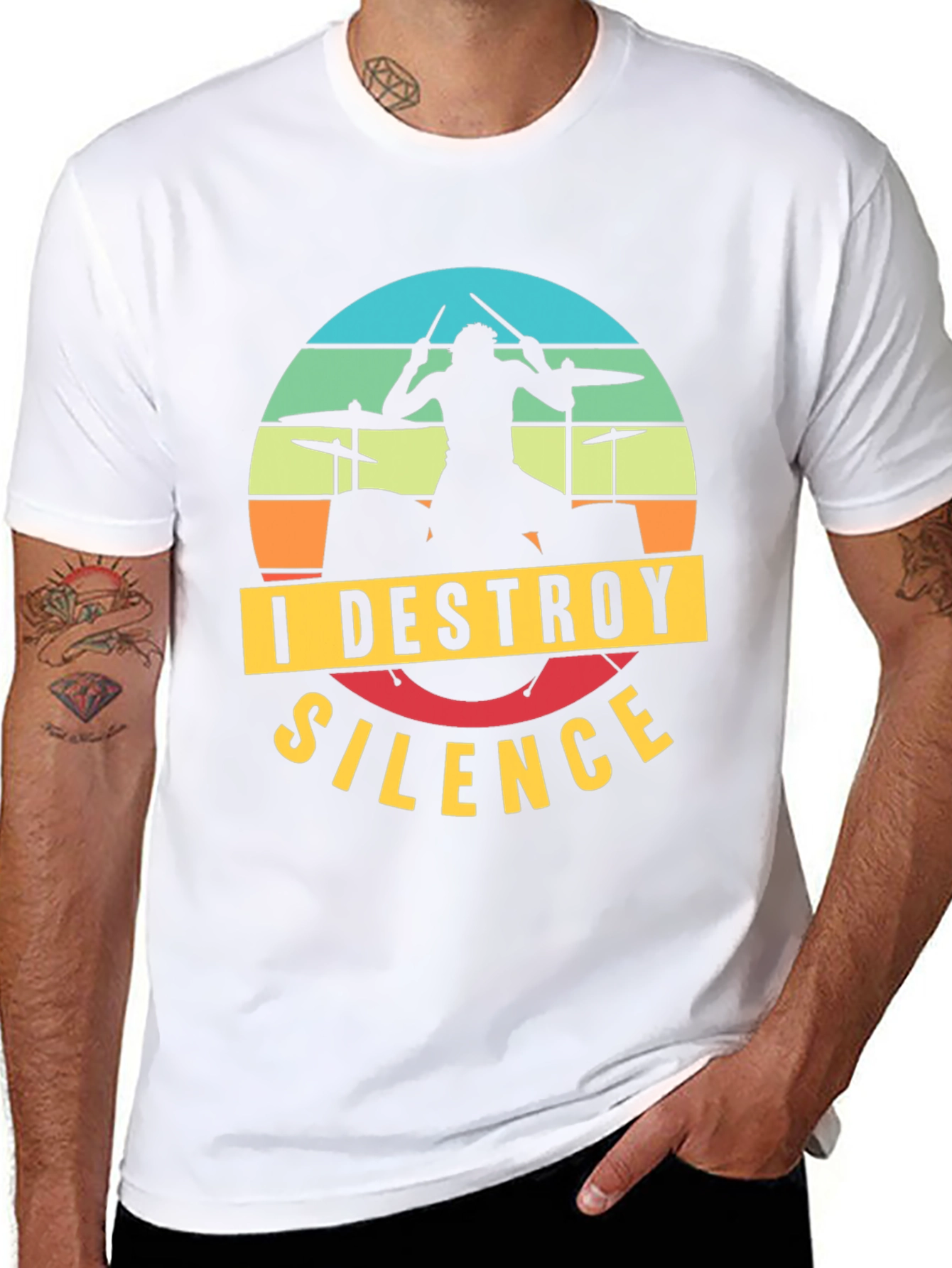 I Destroy Silence Drummer T-Shirt