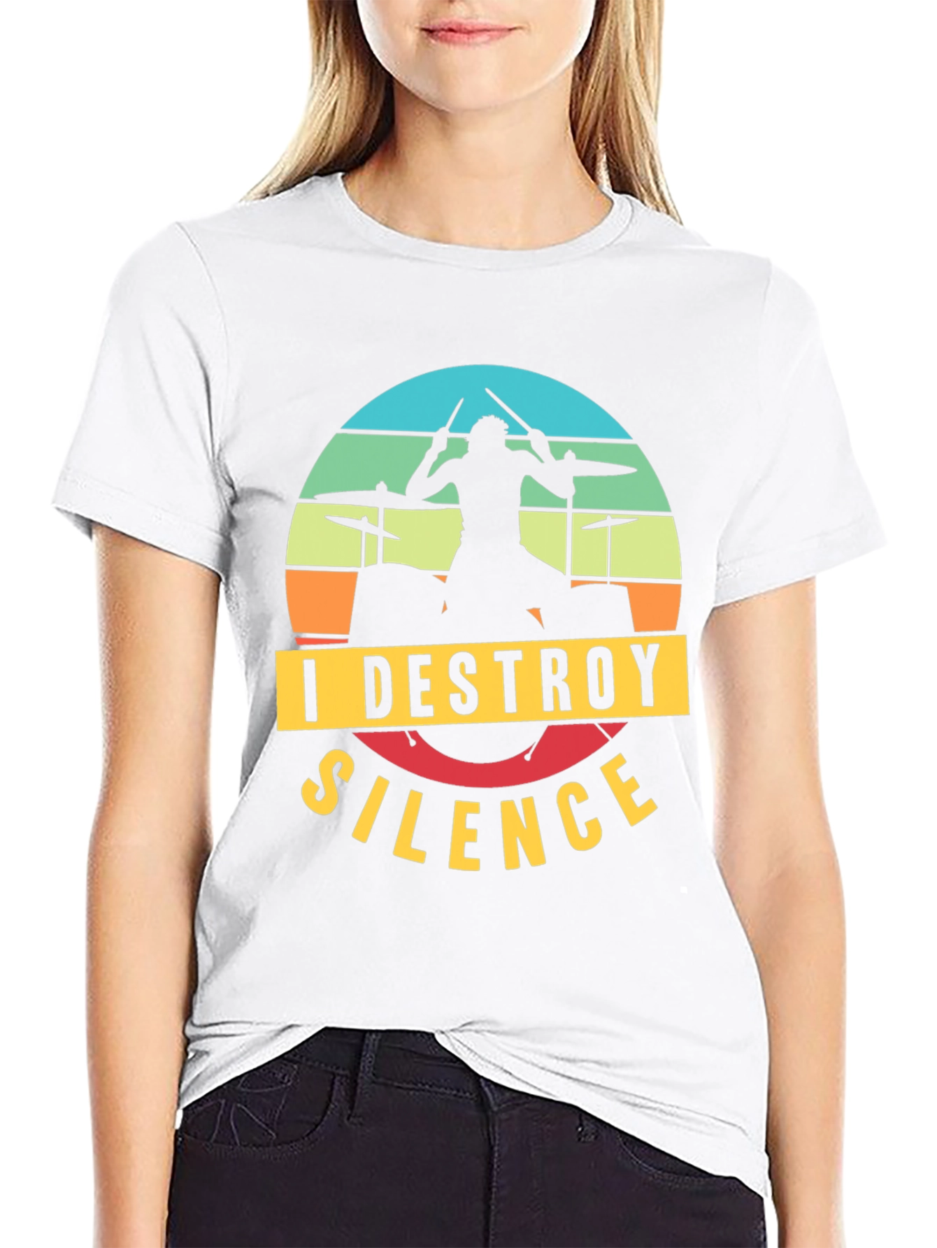I Destroy Silence Drummer T-Shirt