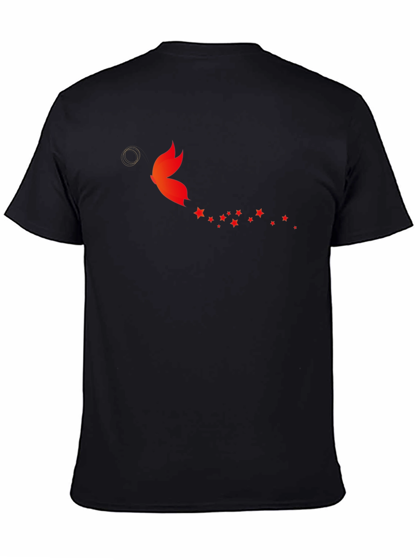 Butterfly Star Trail Black T-Shirt