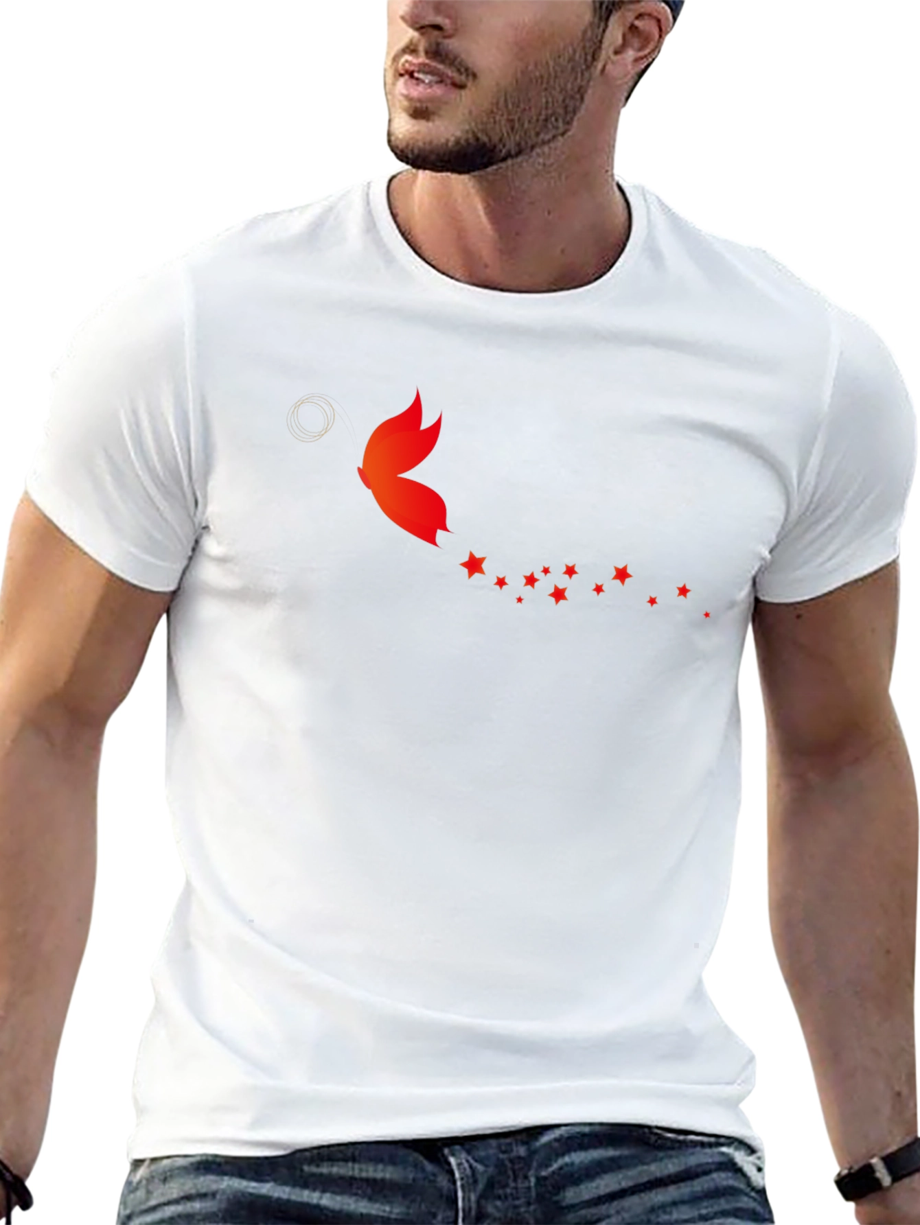 Butterfly Star Trail Black T-Shirt