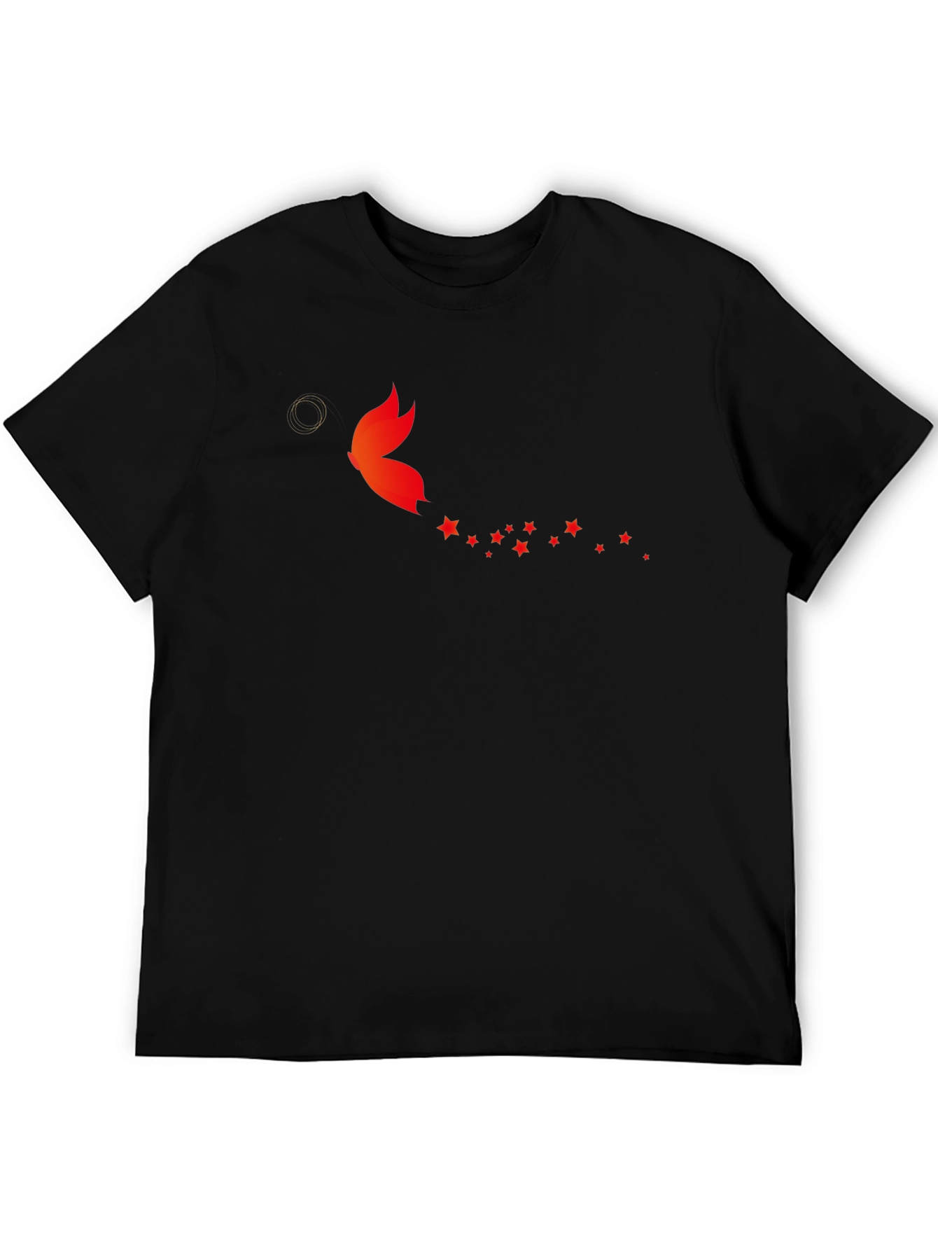 Butterfly Star Trail Black T-Shirt