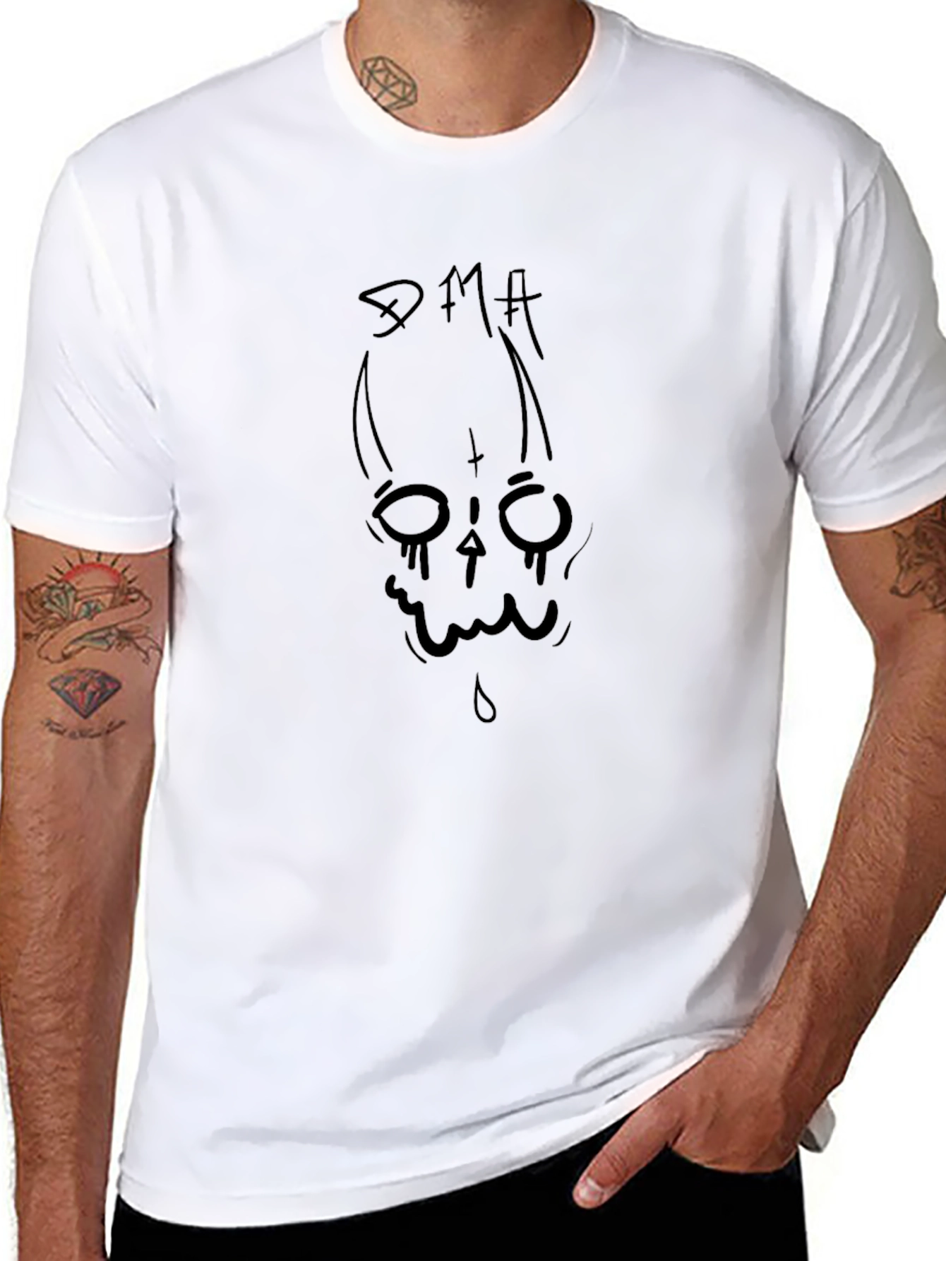 DMA Skull Graphic Black T-Shirt