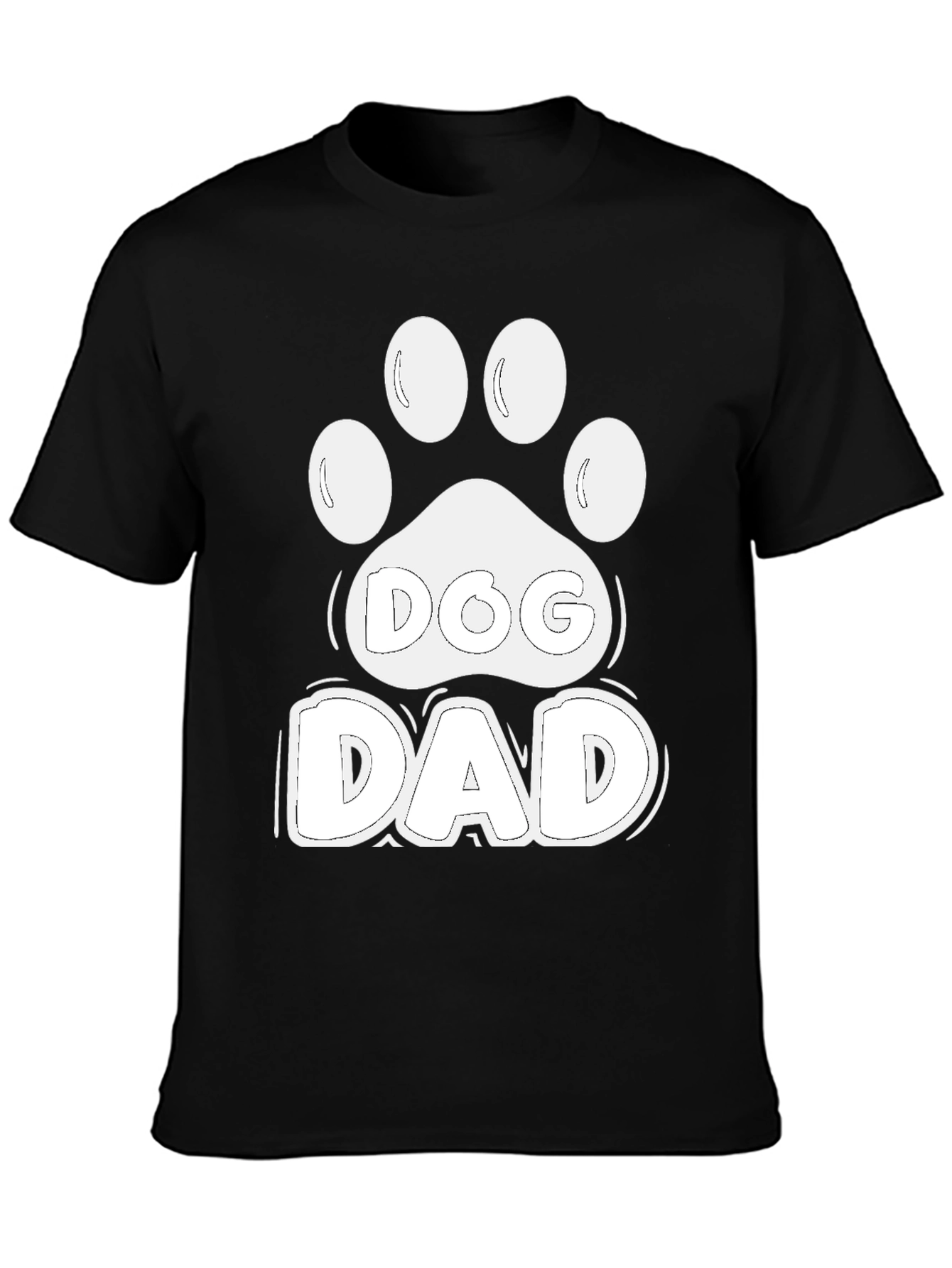 Dog Dad Paw Print T-Shirt – Classic Dog Lover Tee