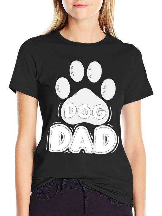 Dog Dad Paw Print T-Shirt – Classic Dog Lover Tee