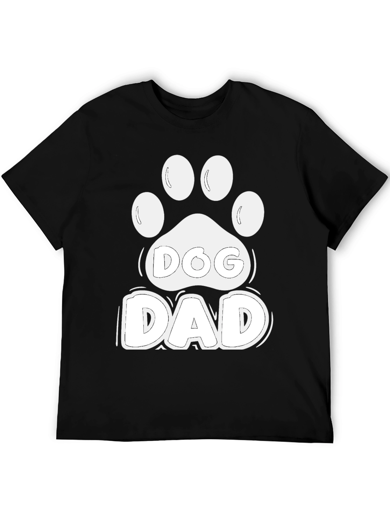 Dog Dad Paw Print T-Shirt – Classic Dog Lover Tee