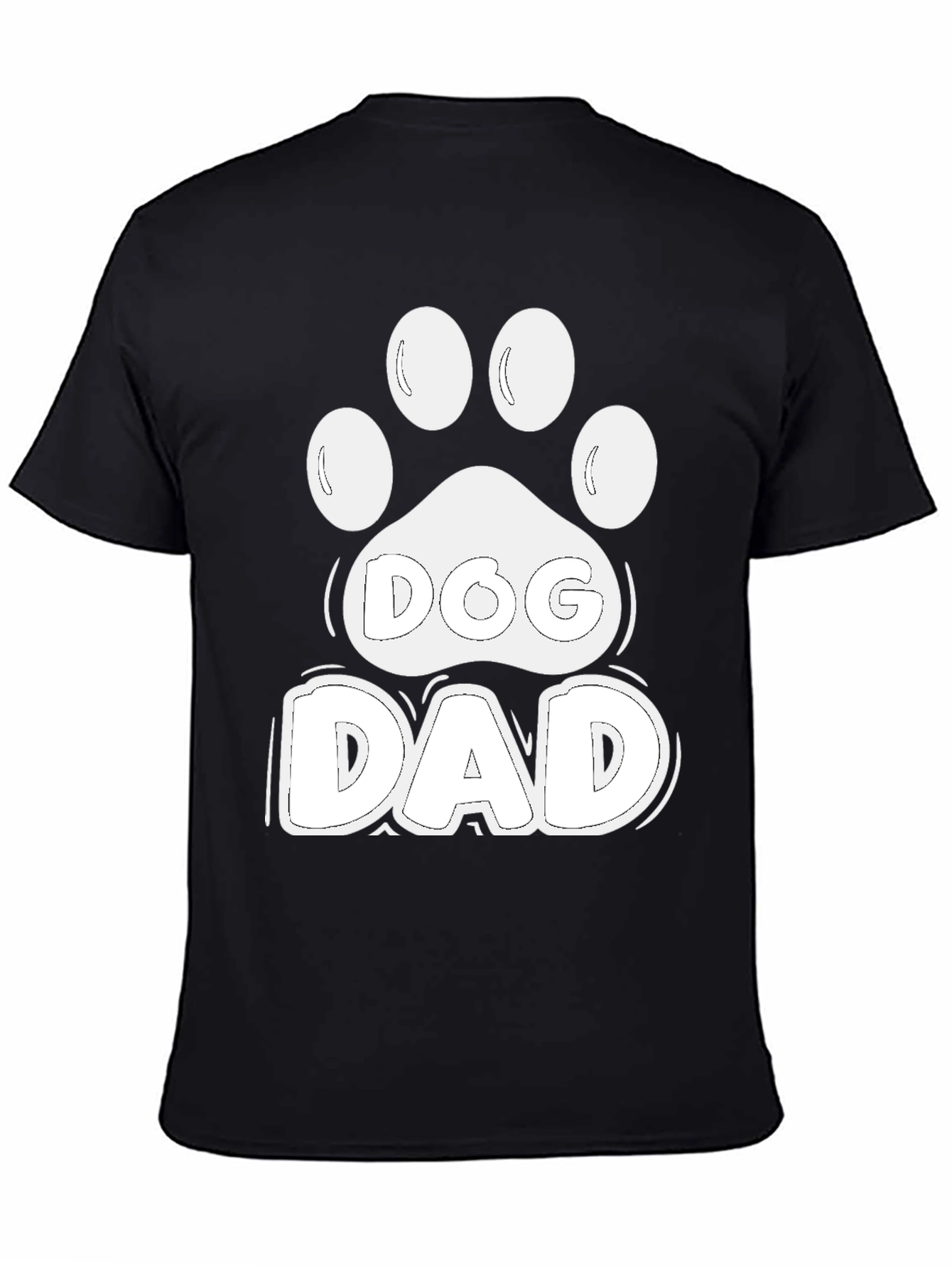 Dog Dad Paw Print T-Shirt – Classic Dog Lover Tee