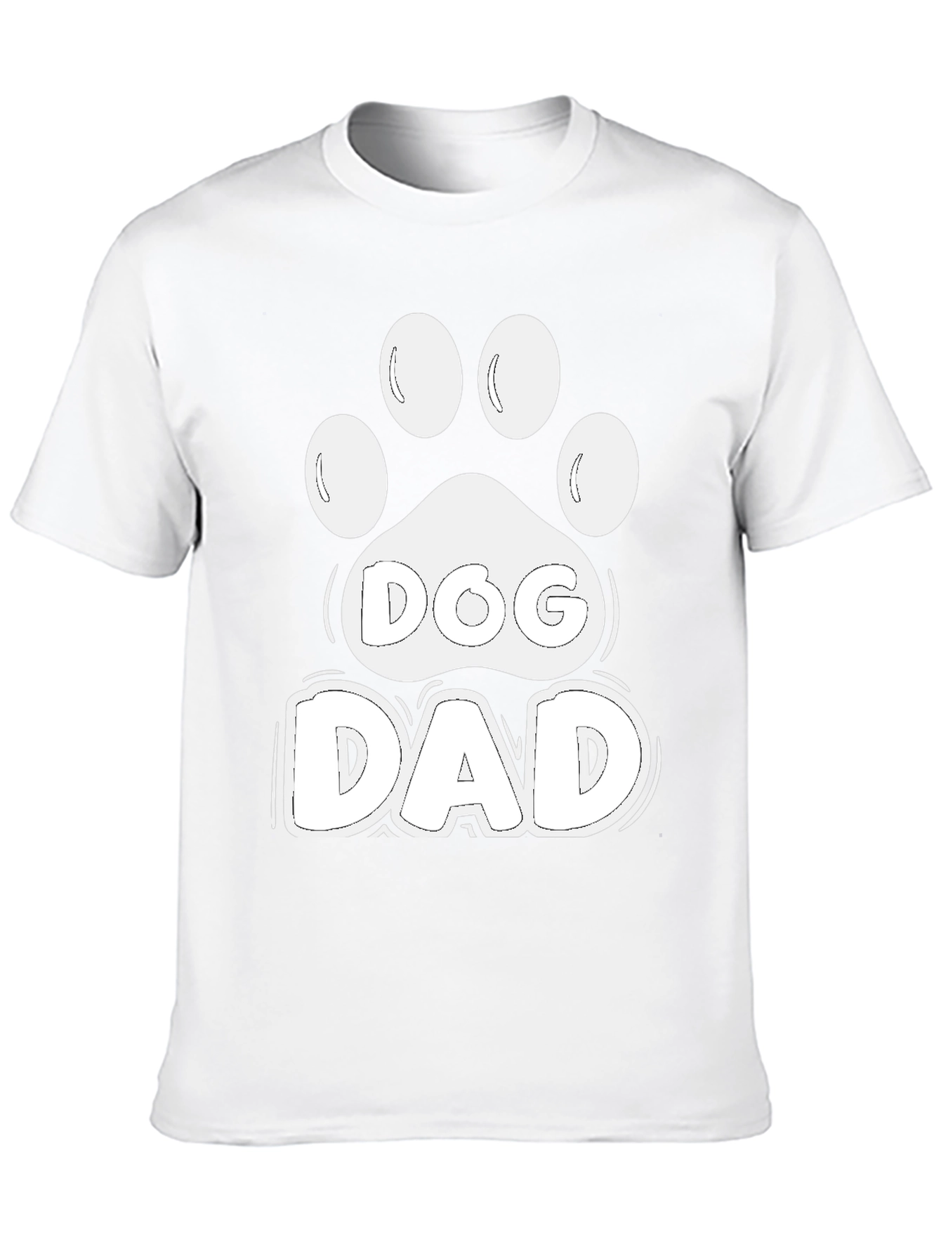Dog Dad Paw Print T-Shirt – Classic Dog Lover Tee