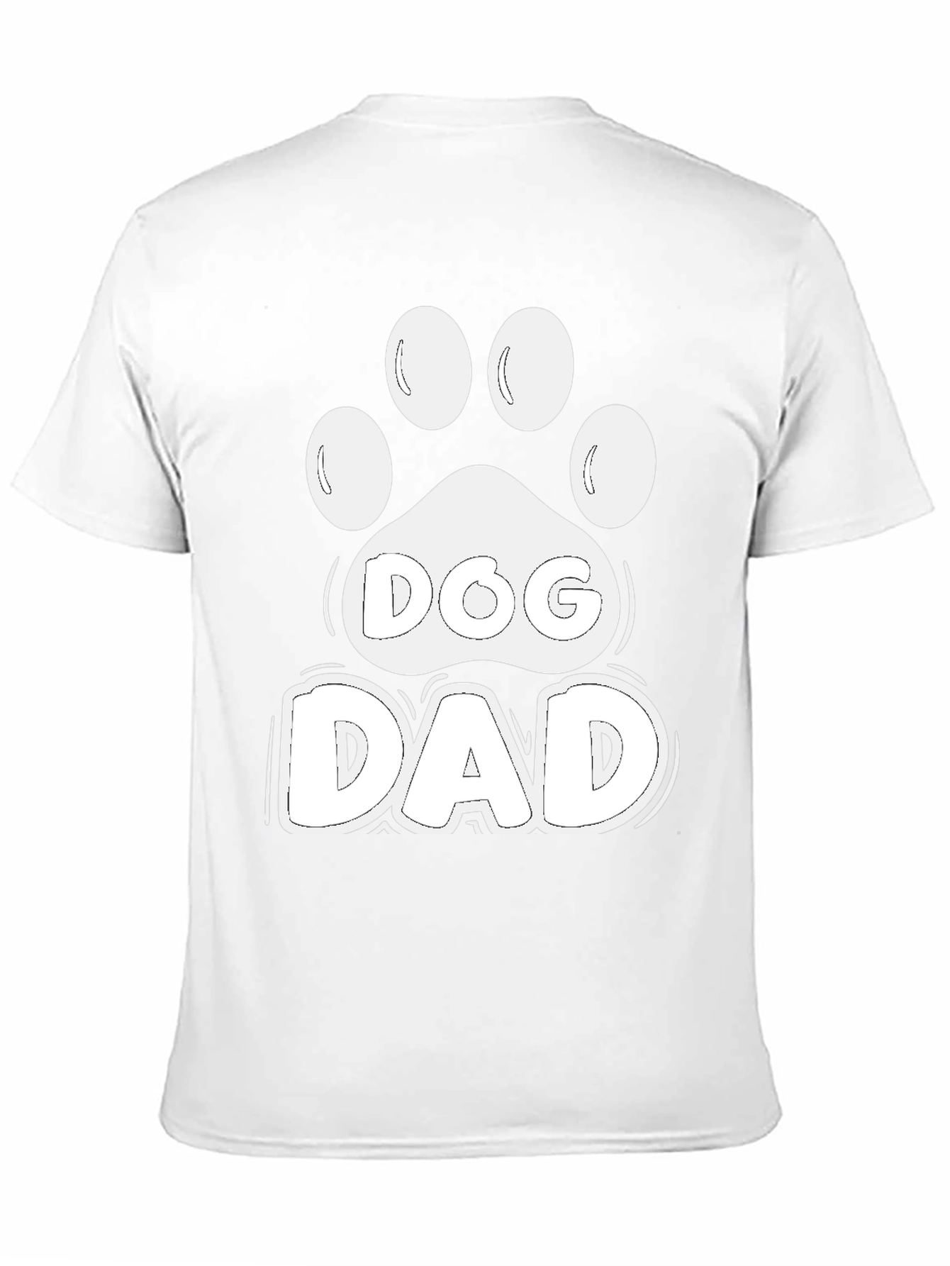 Dog Dad Paw Print T-Shirt – Classic Dog Lover Tee