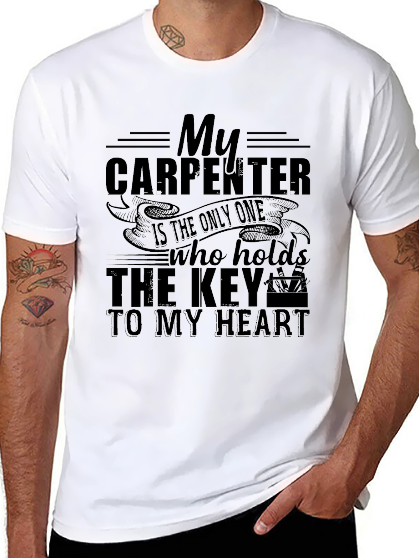 Carpenter Heart T-Shirt - Gift for Woodworkers