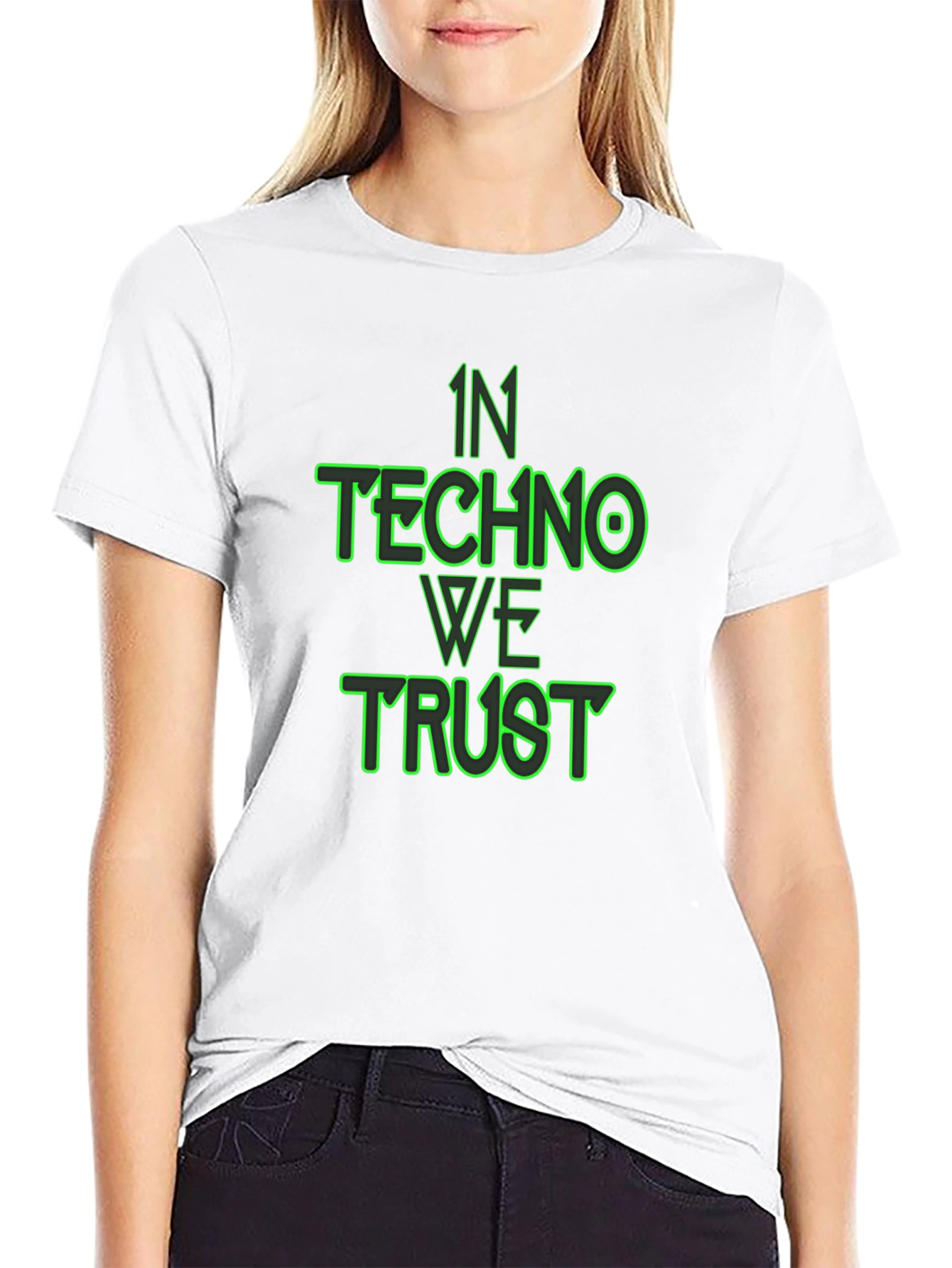 In Techno We Trust Black T-Shirt