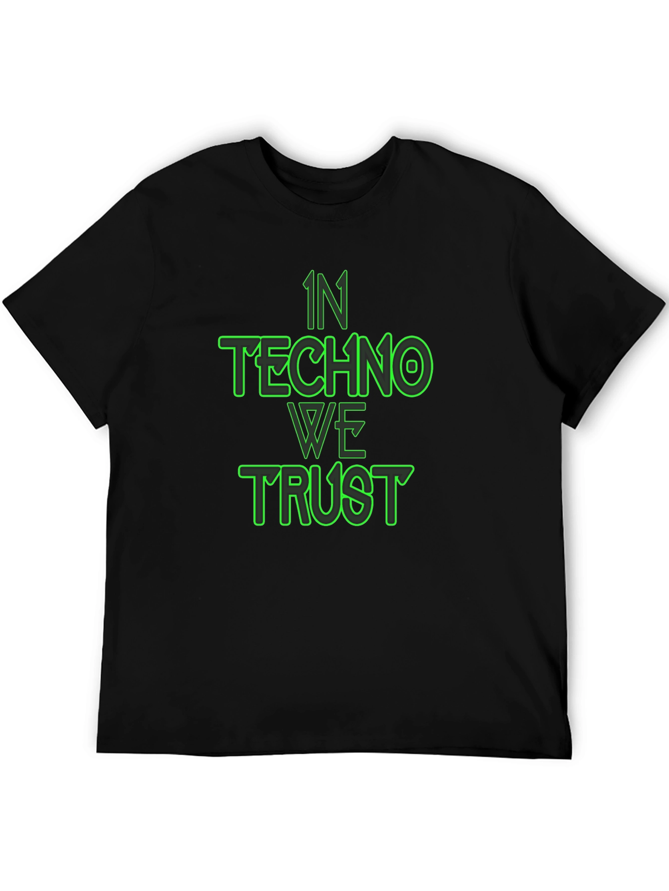 In Techno We Trust Black T-Shirt