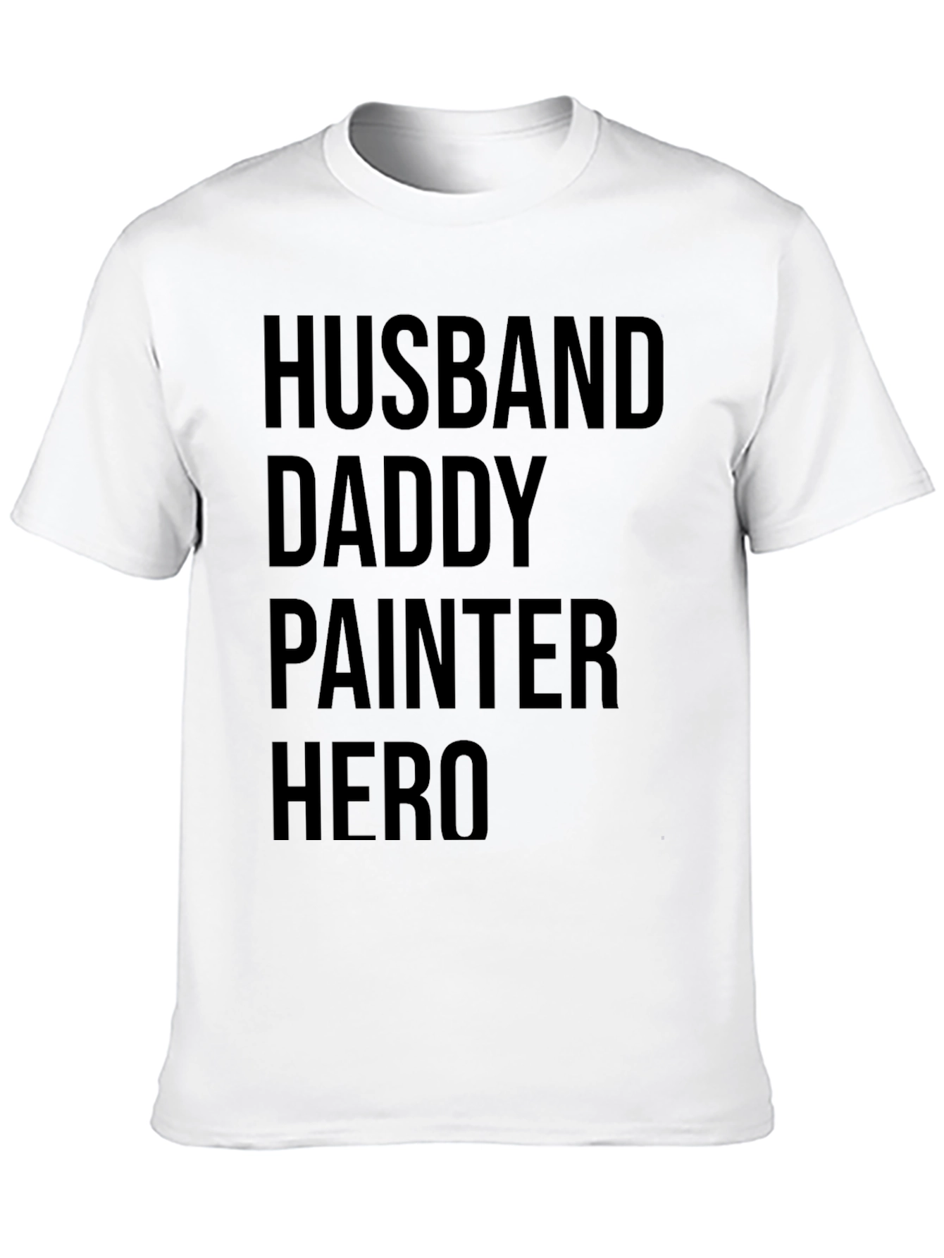 Husband Daddy Painter Hero Black T-Shirt