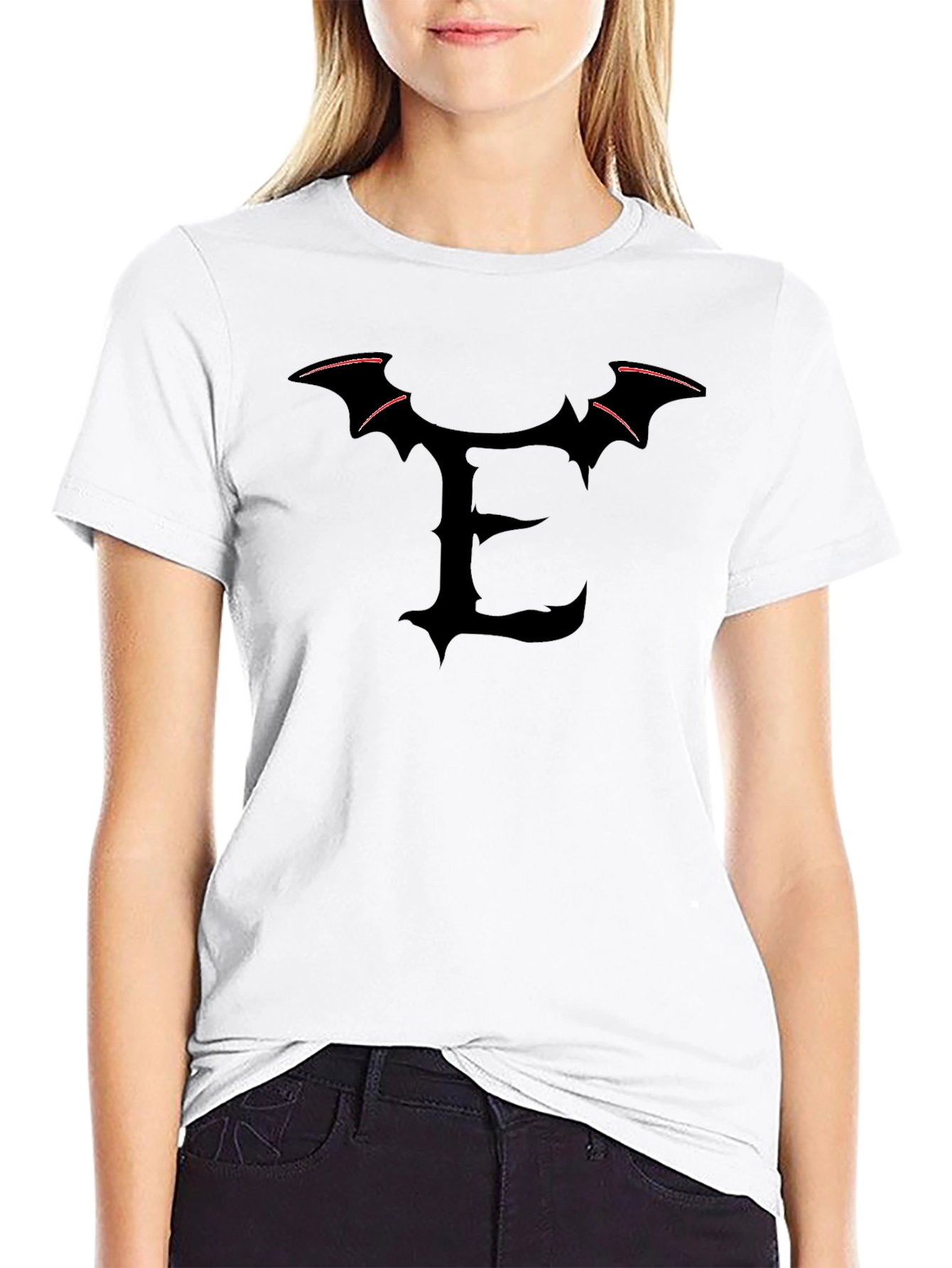 Black E-Bat Graphic Tee