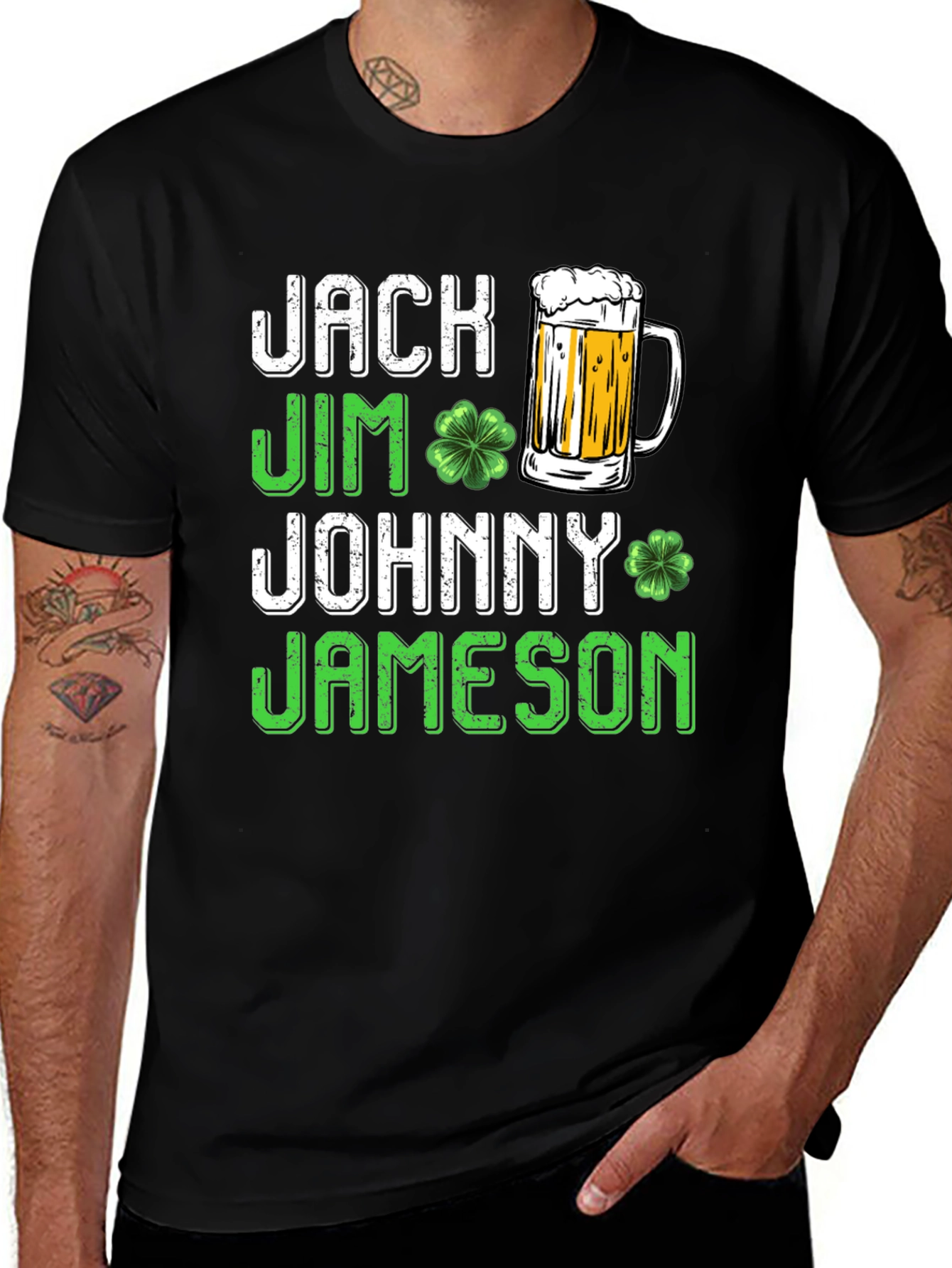 St. Patricks Day Beer T-Shirt Jack Jim Johnny Jameson