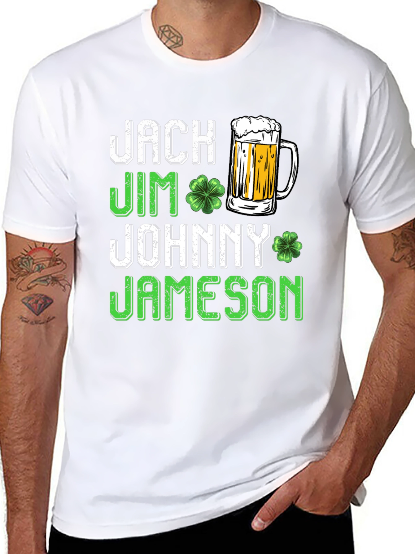 St. Patricks Day Beer T-Shirt Jack Jim Johnny Jameson