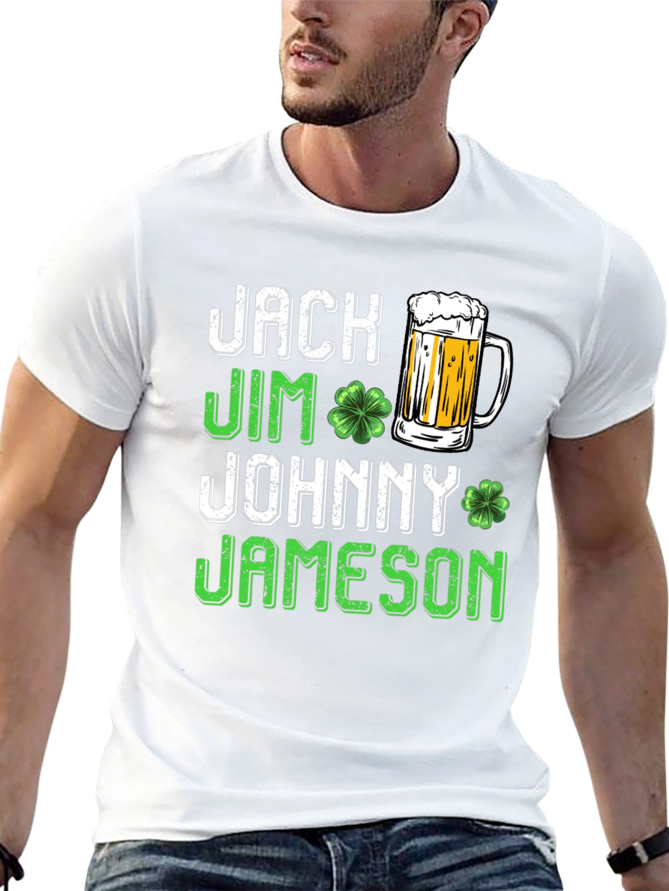 St. Patricks Day Beer T-Shirt Jack Jim Johnny Jameson