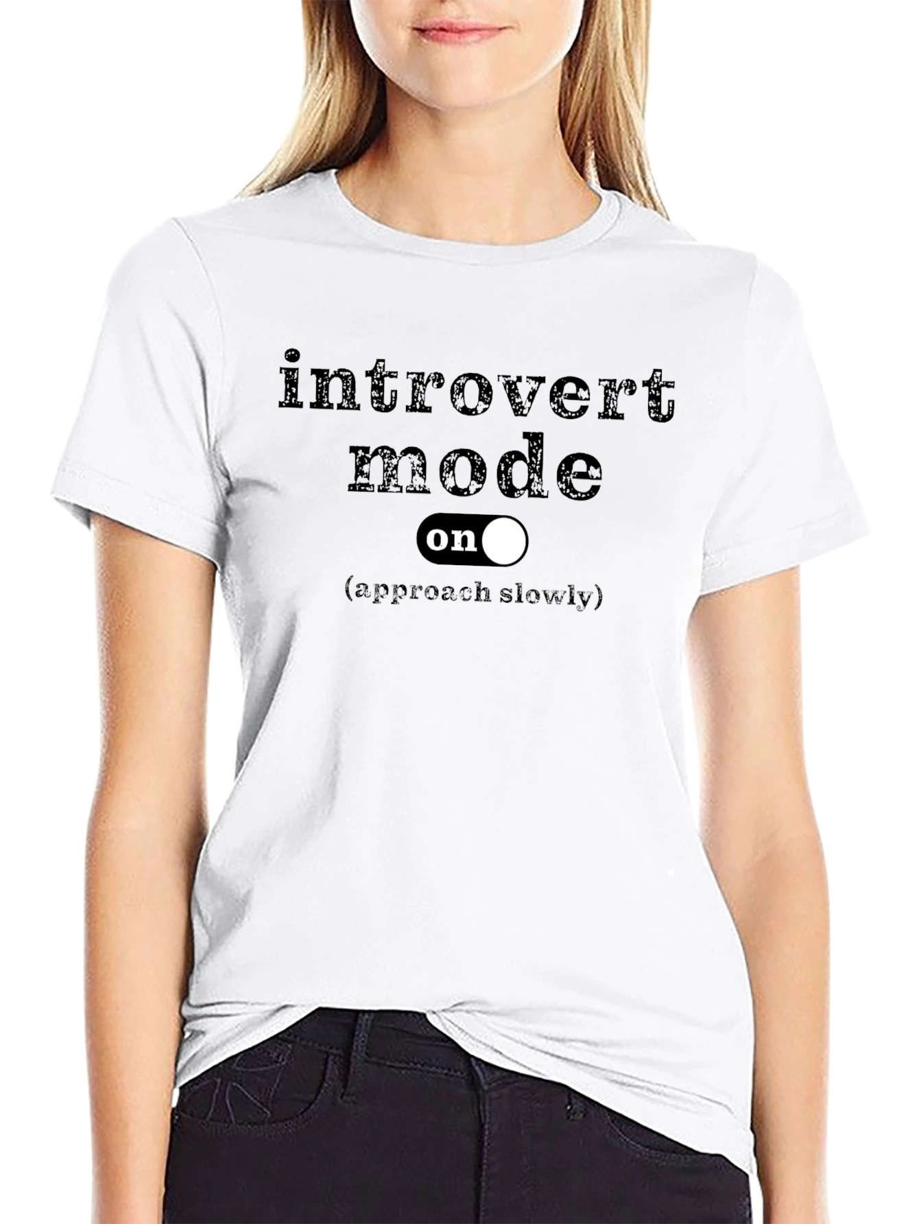 Introvert Mode On Black Graphic Tee