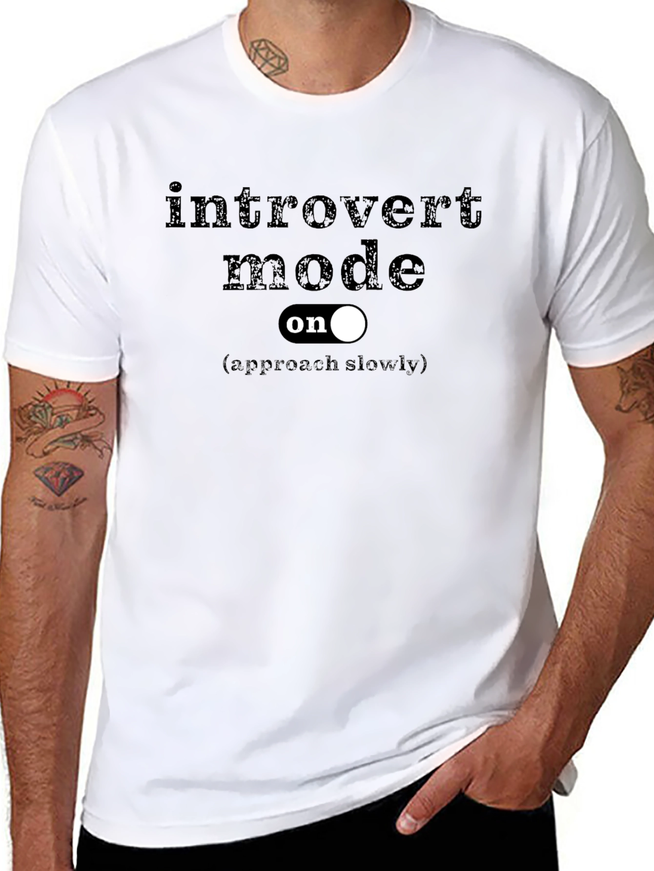 Introvert Mode On Black Graphic Tee