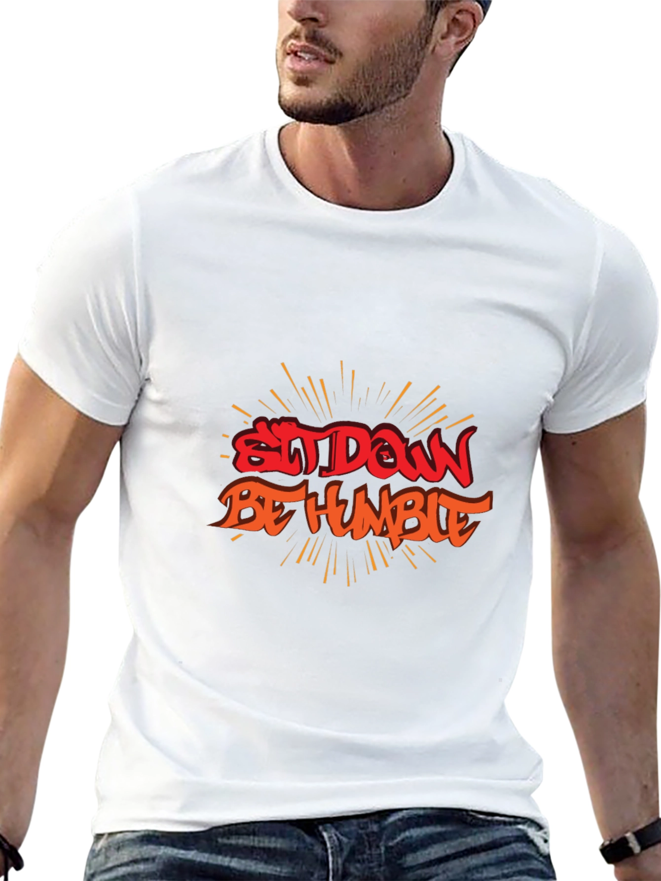 Sit Down Be Humble Black Graphic Tee