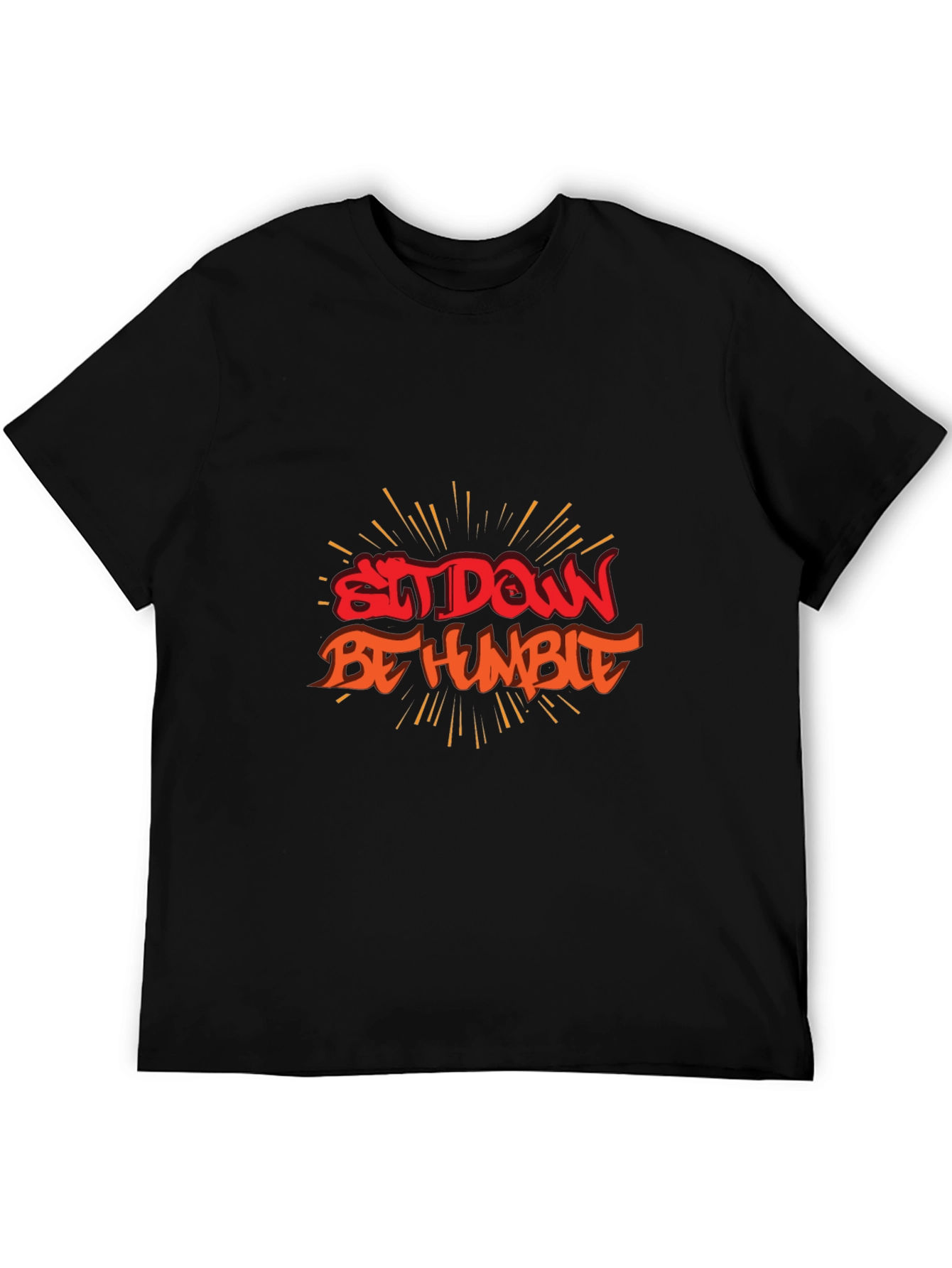 Sit Down Be Humble Black Graphic Tee