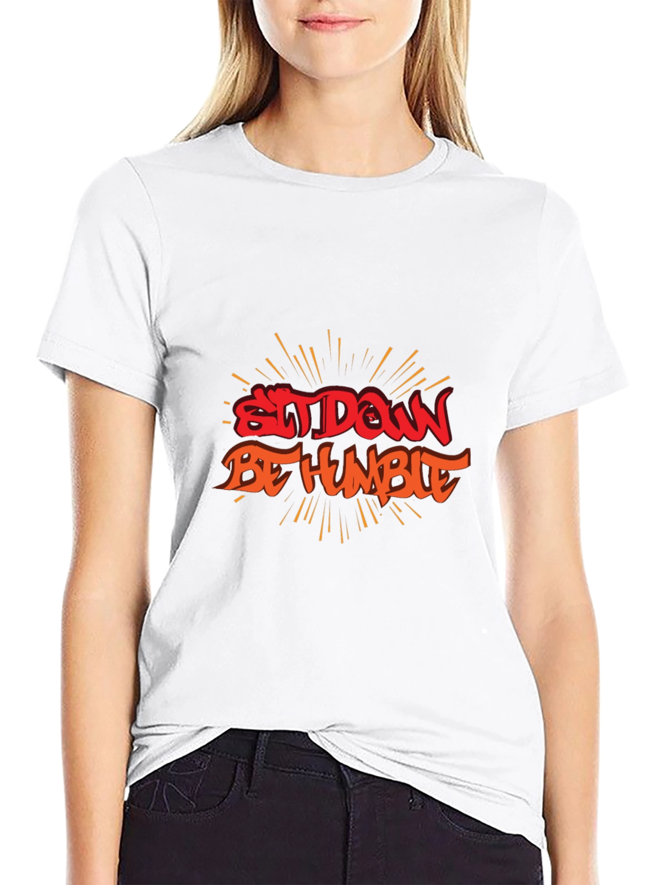 Sit Down Be Humble Black Graphic Tee