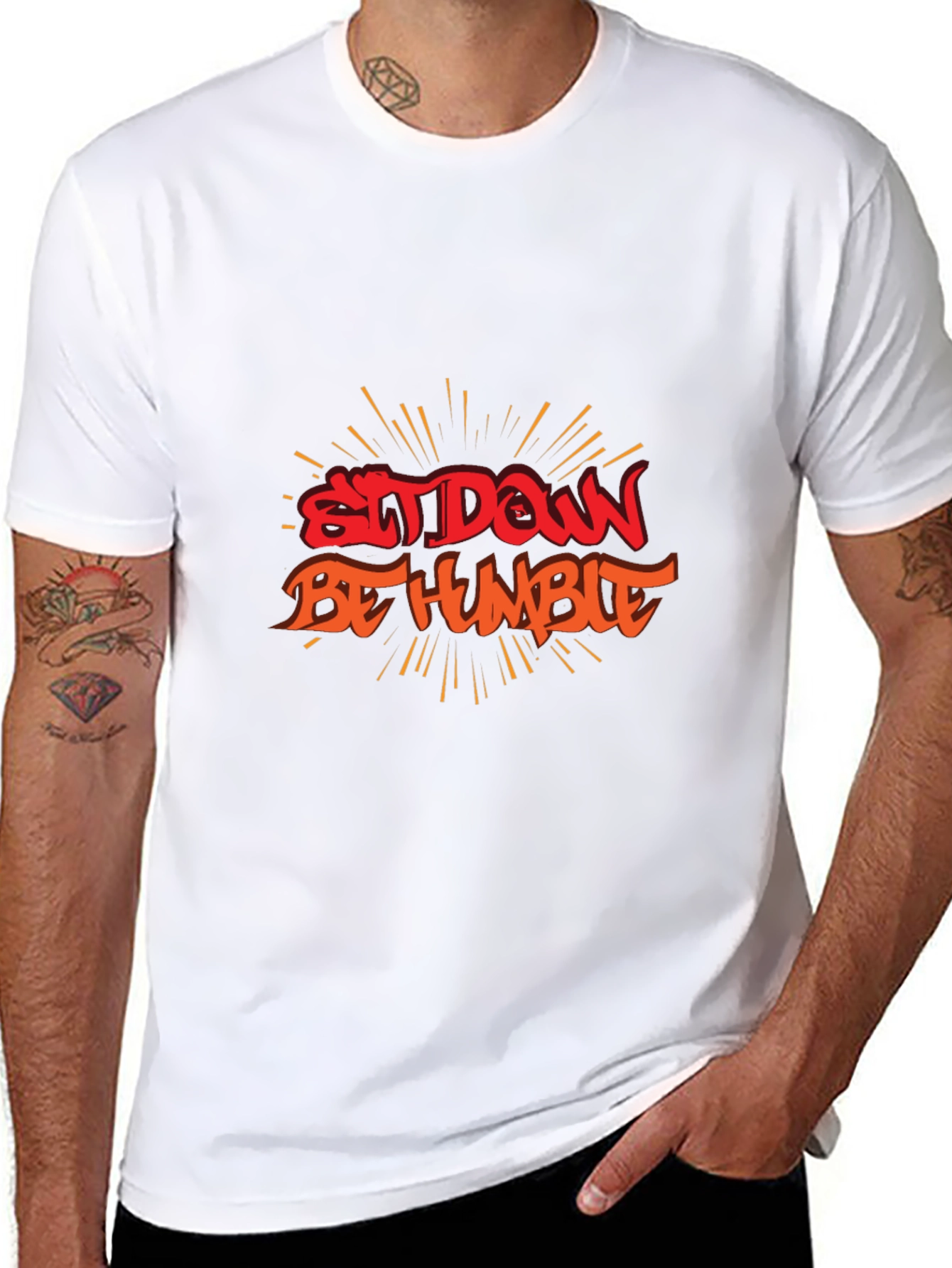 Sit Down Be Humble Black Graphic Tee