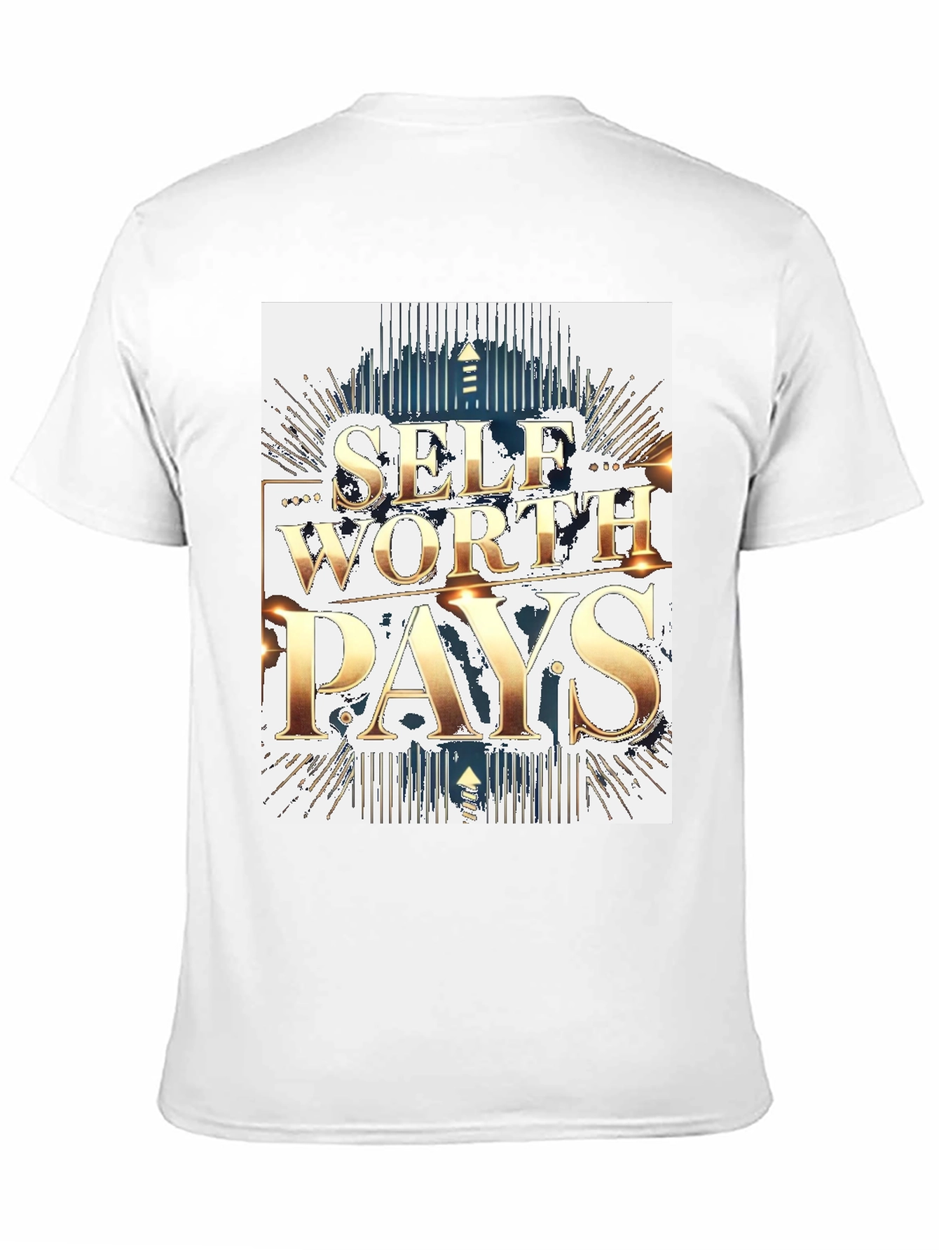 Self Worth Pays Black Graphic Tee
