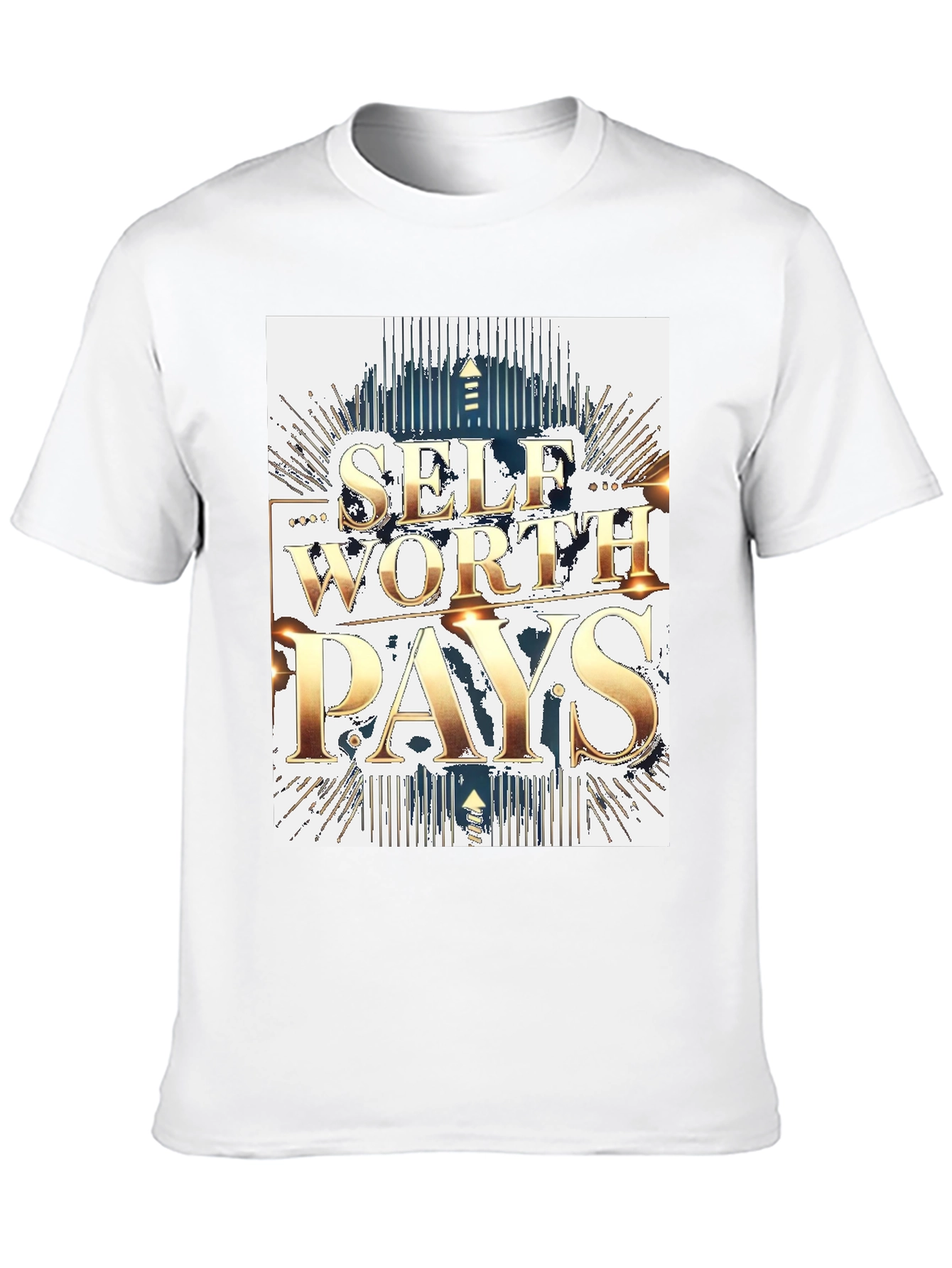 Self Worth Pays Black Graphic Tee